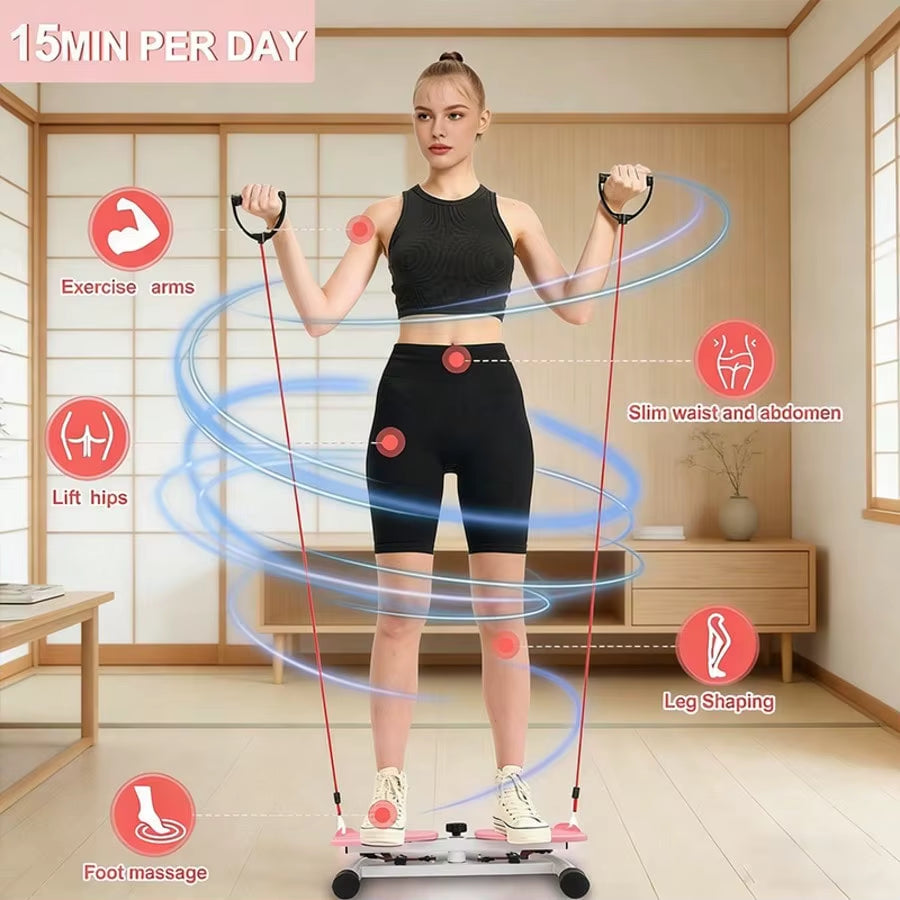 2-in-1 Swing Stepper with Resistance Bands