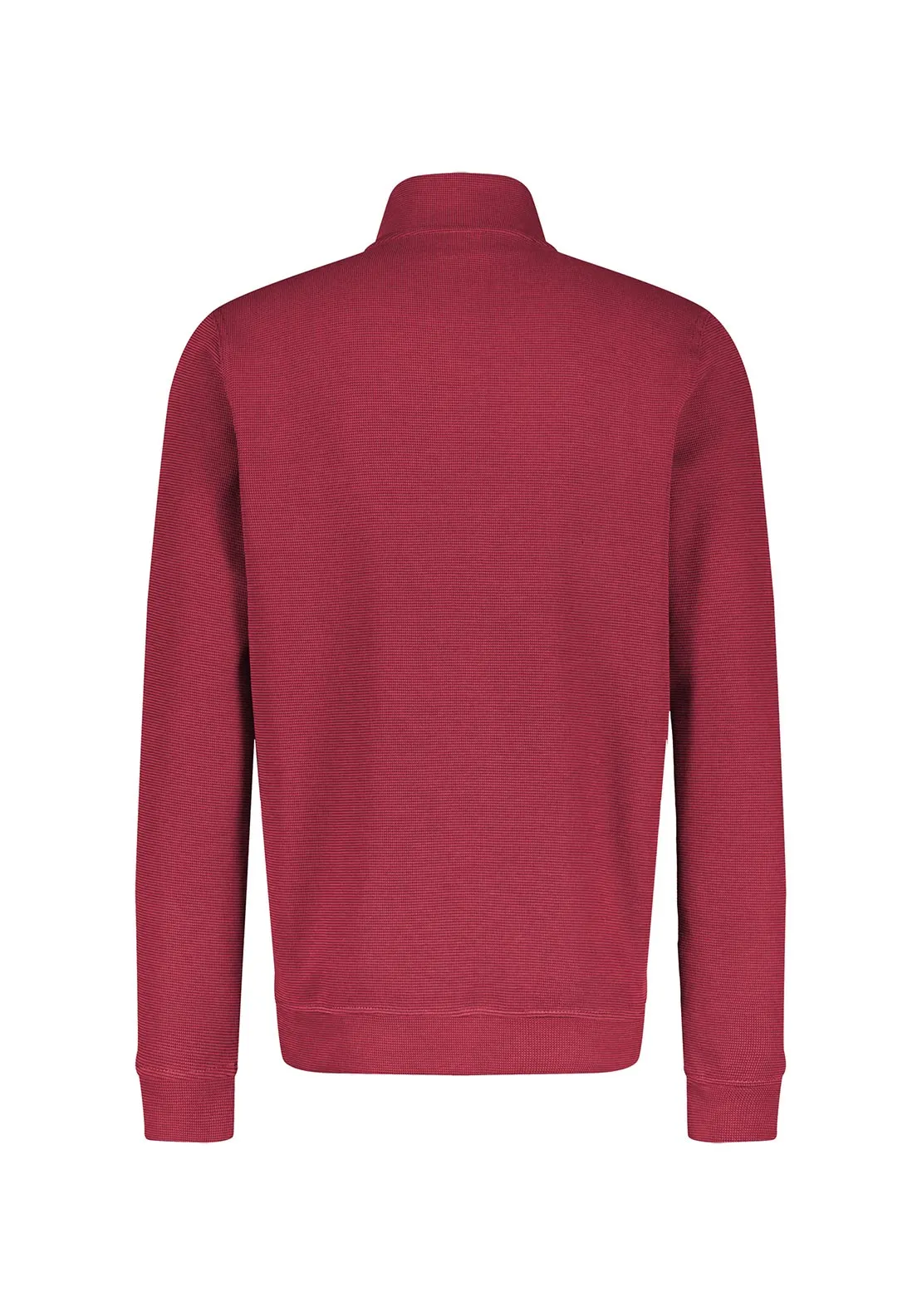 1/4 Zip Sweat - Deep Garnet Red