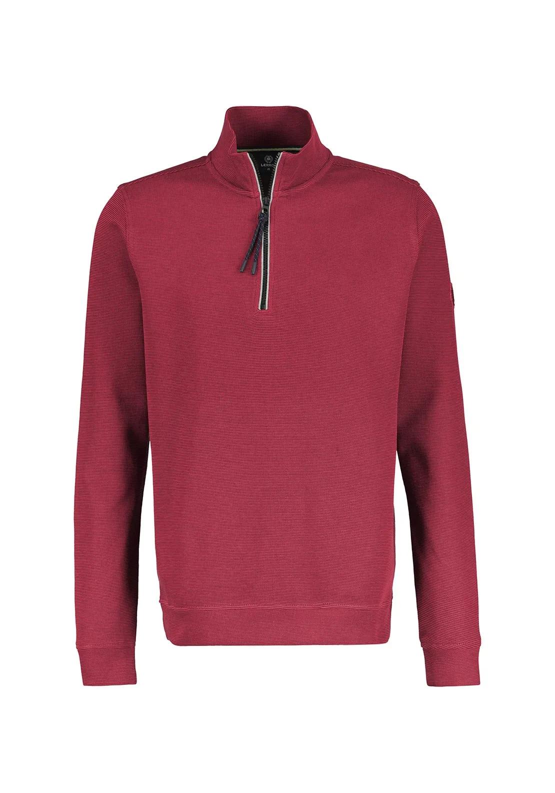 1/4 Zip Sweat - Deep Garnet Red