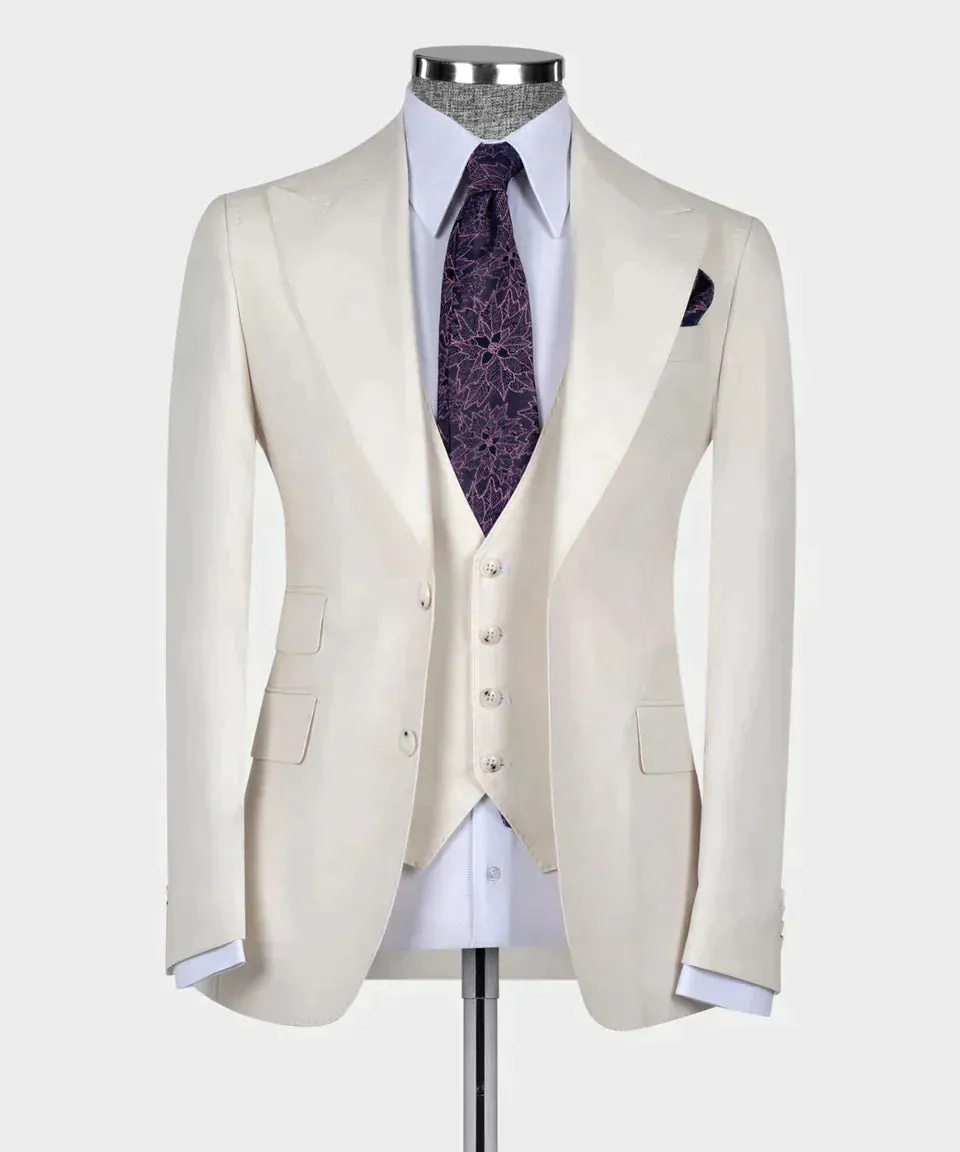 3 Piece Suit | White