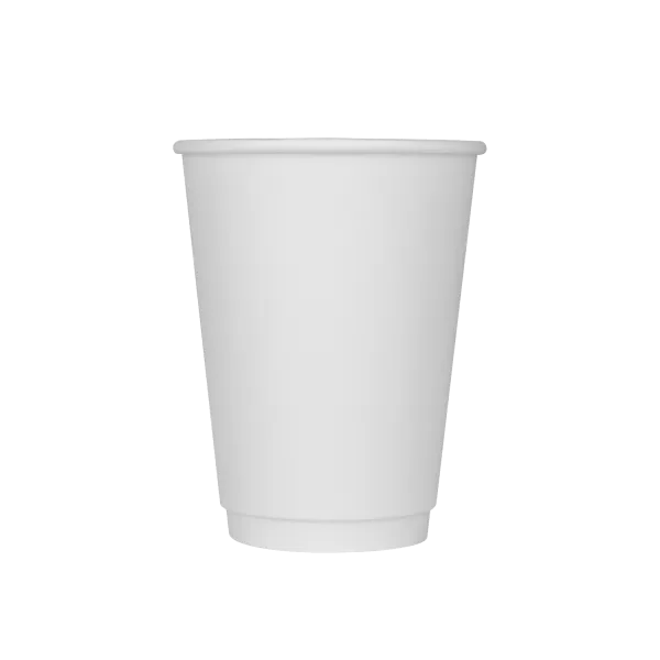 [500 ct] 12 oz Paper Coffee Cups | Insulated | 90 mm | White