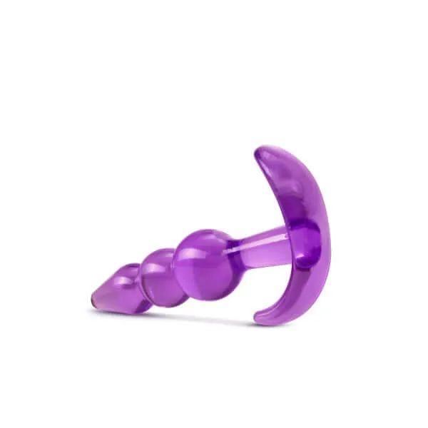 B Yours Triple Bead Anal Plug Purple - Comfortable Beaded Design | Body-Safe