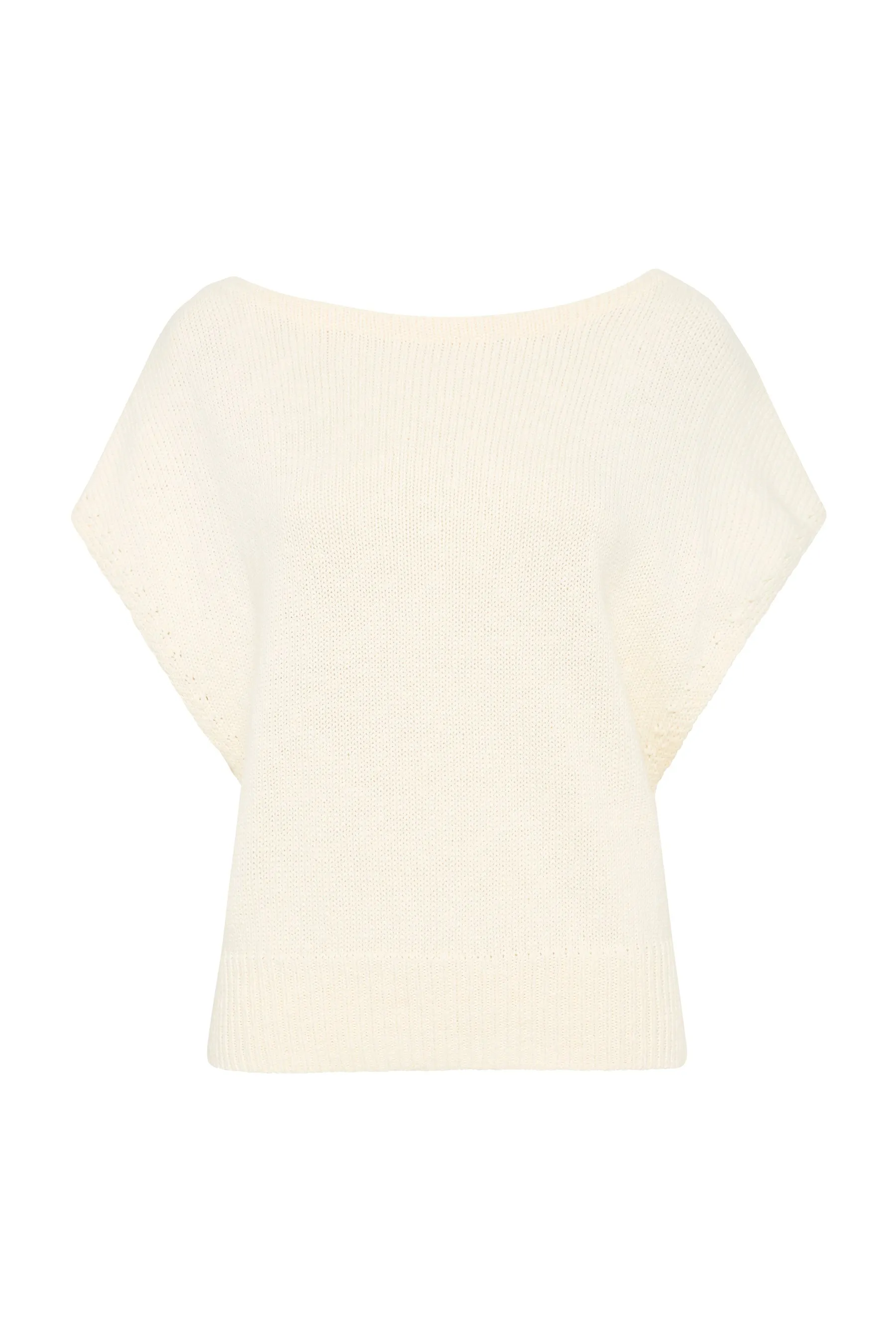 Boatneck Cap Sleeve Knit