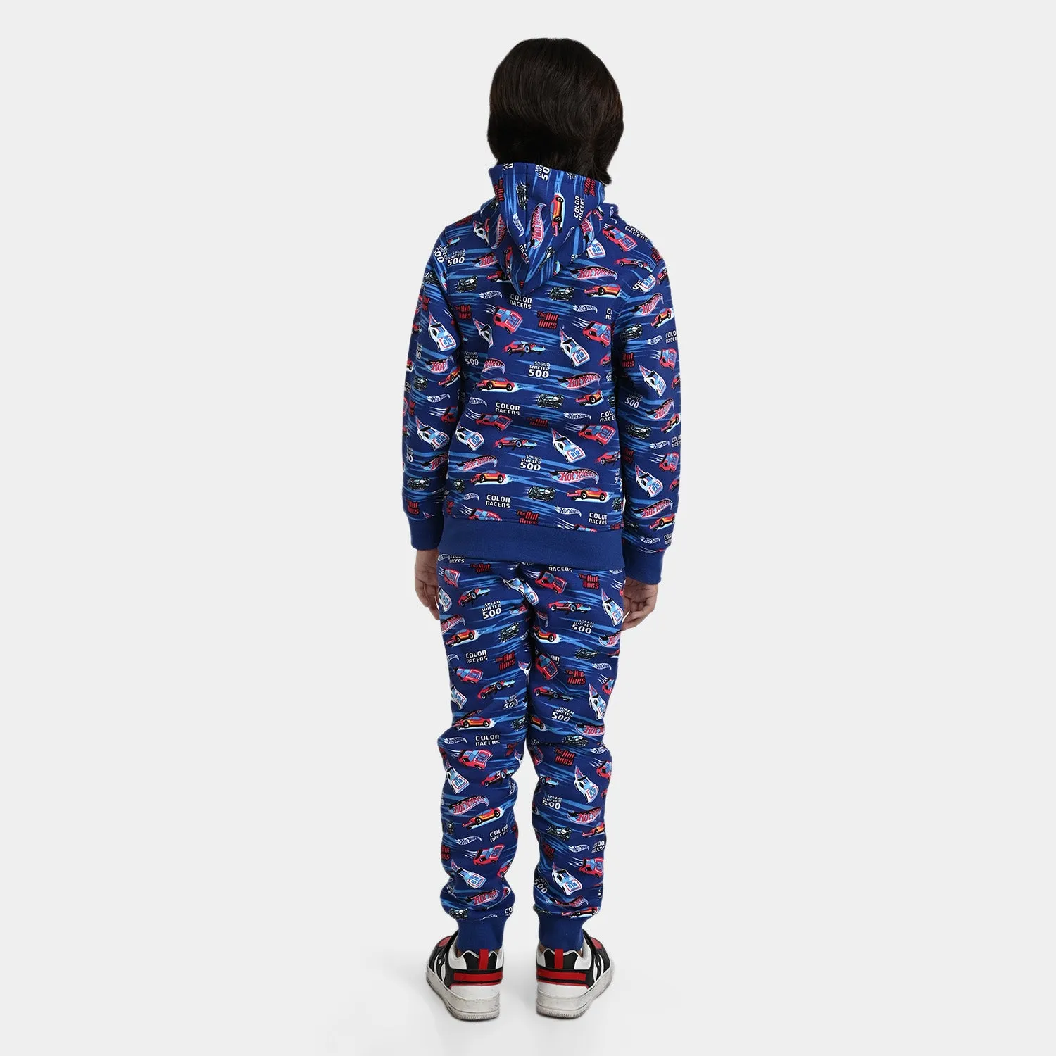 Boys Fleece 2 Piece Suit Hot Wheels-Navy Blue