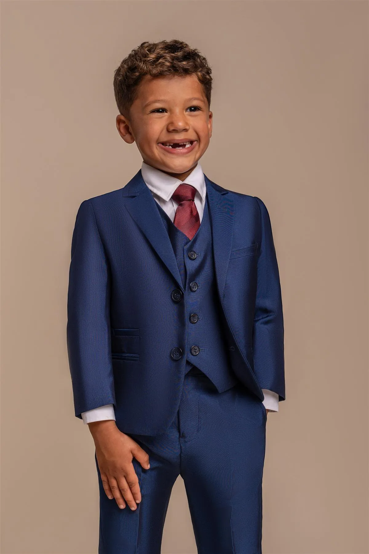 Boys Ford Blue Three Piece Suit