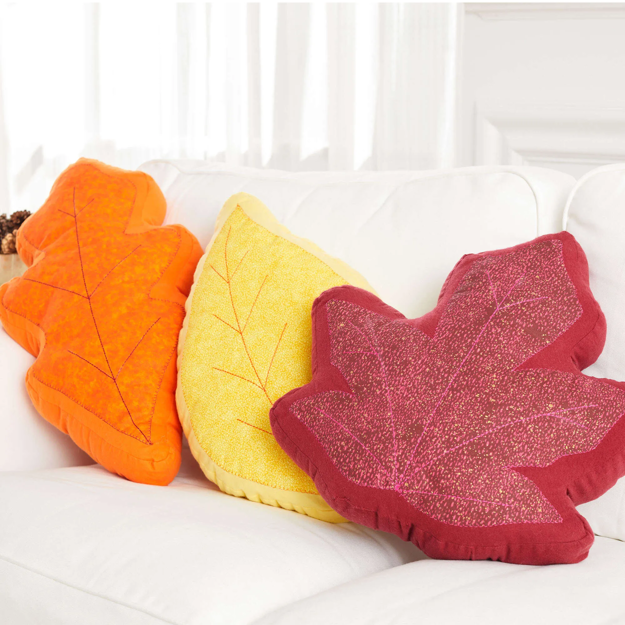 Coats & Clark Sewing Autumn Leaves Pillows