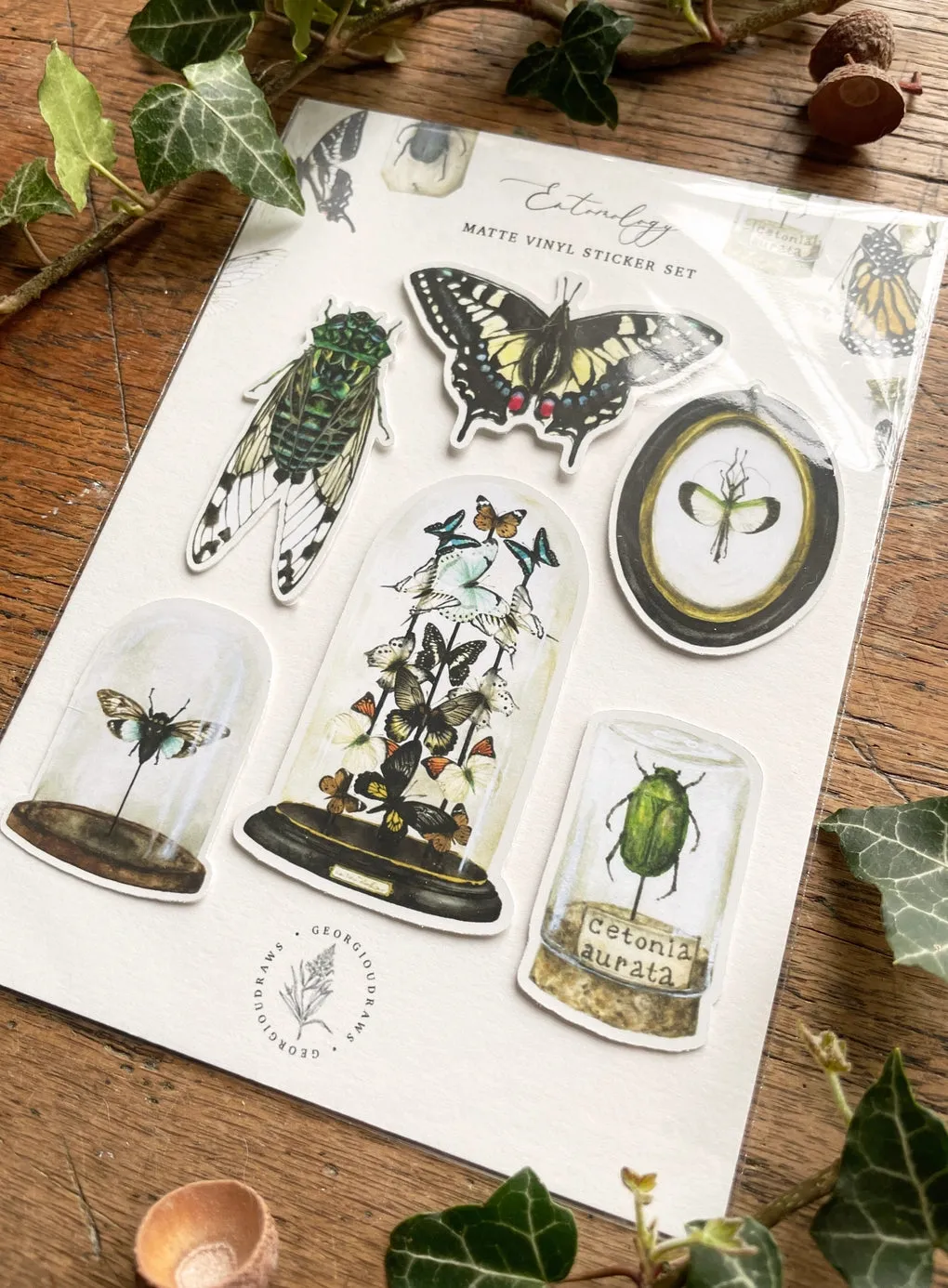 Entomology Matte Vinyl Sticker Set