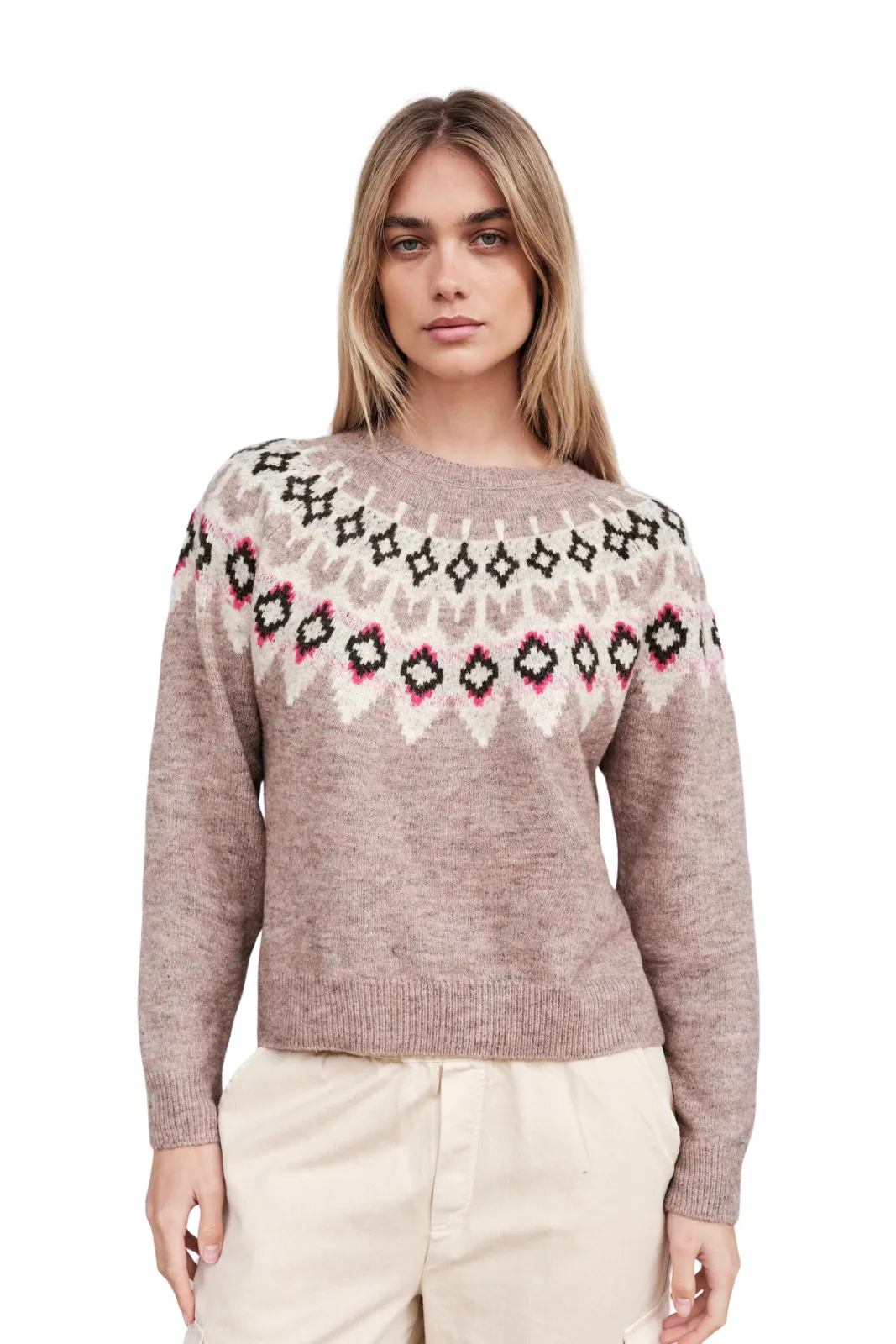 FairIsle Crew Sweater, Hazel