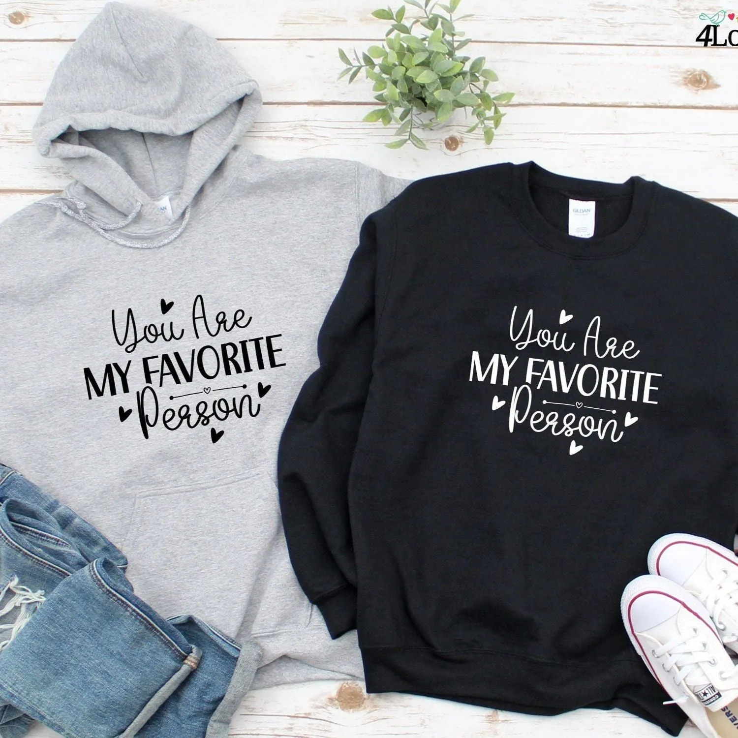 Favorite Person Matching Outfits Set, Perfect Couple's Valentine Gift, Adorable Boyfriend Girlfriend Set