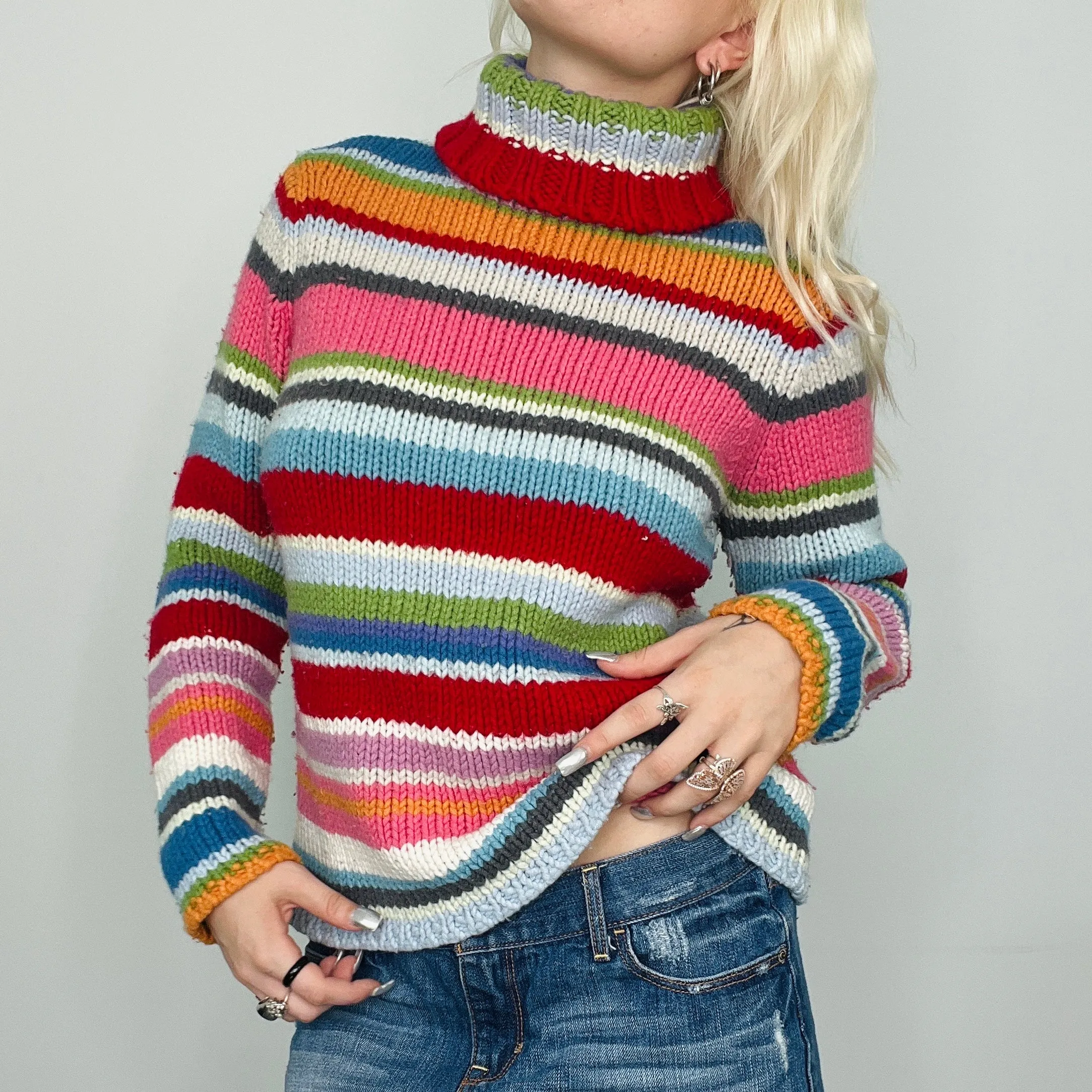 GAP Rainbow Chunky Knit Sweater