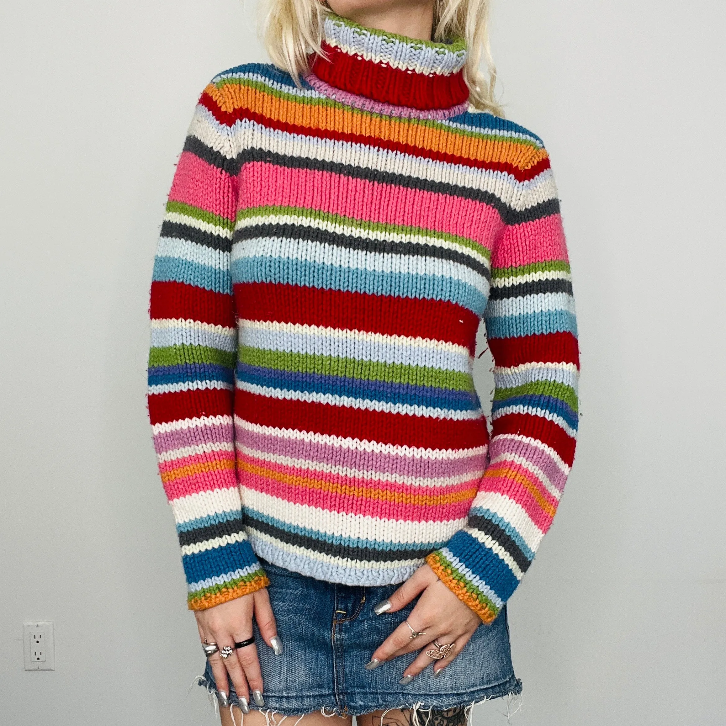 GAP Rainbow Chunky Knit Sweater