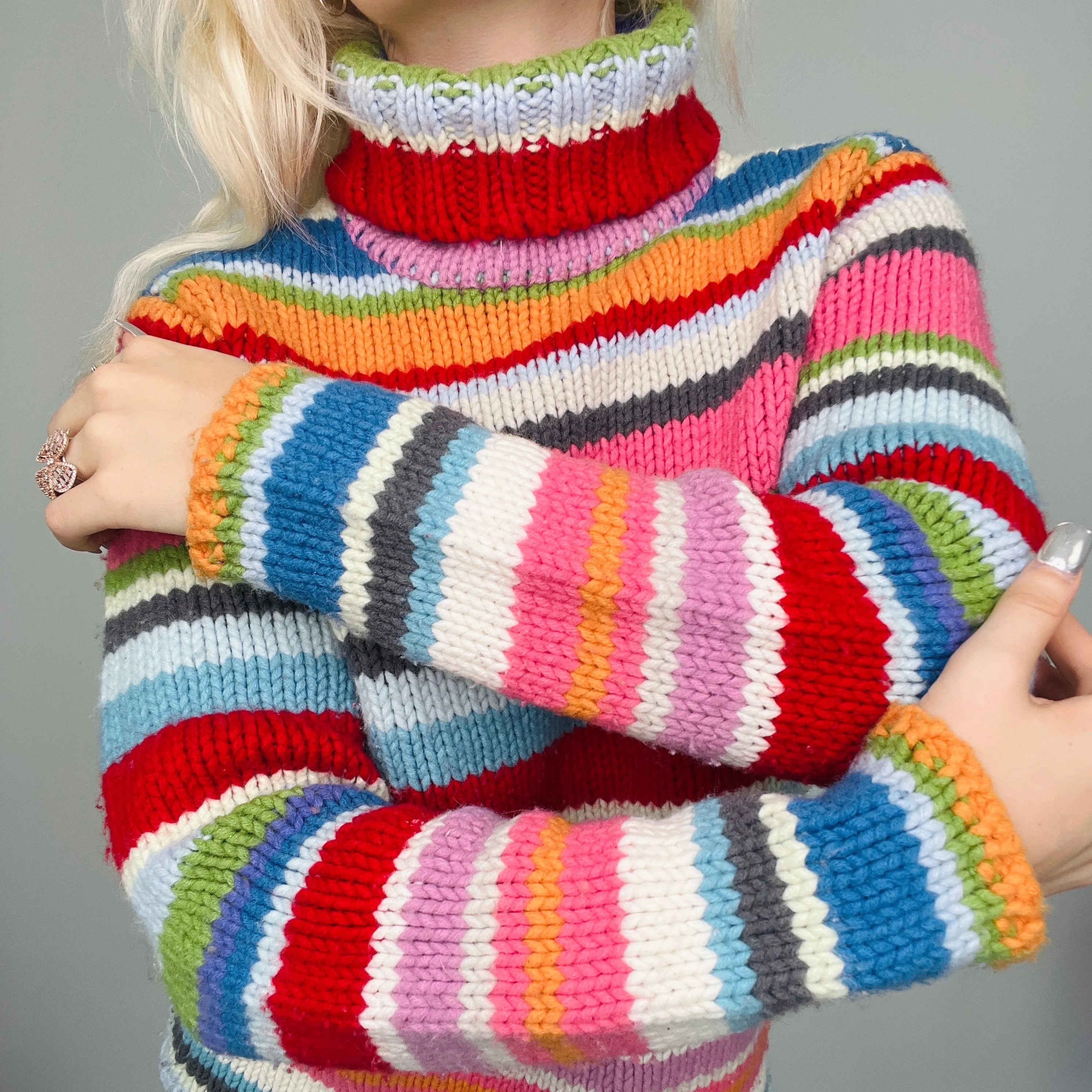 GAP Rainbow Chunky Knit Sweater