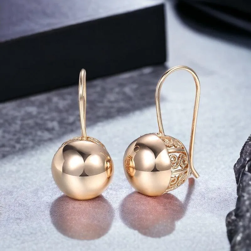 GE66 Dangle Earrings Charm Jewelry - Cut Out Ball Design