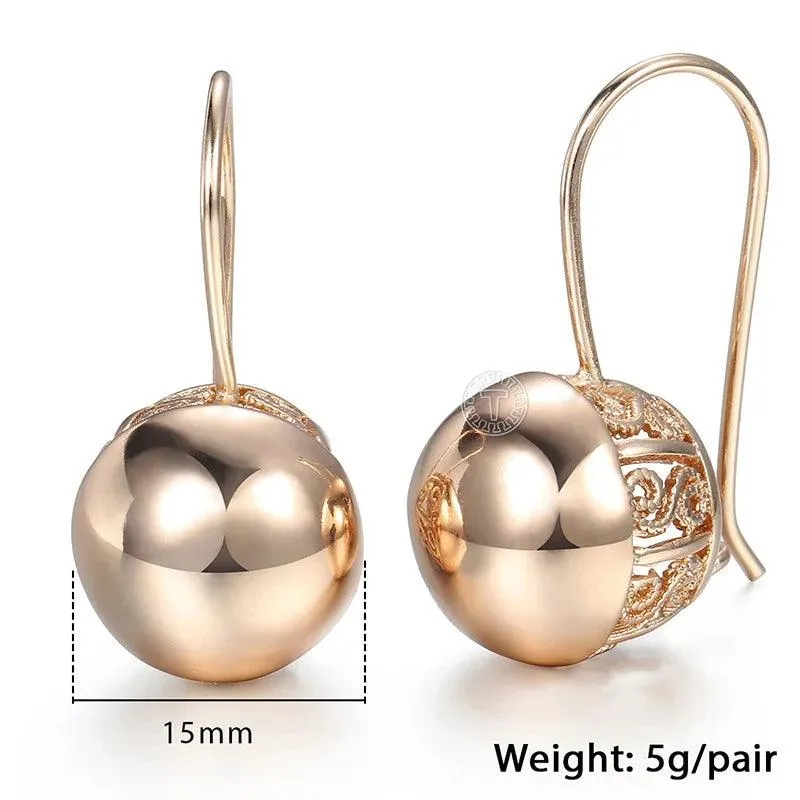 GE66 Dangle Earrings Charm Jewelry - Cut Out Ball Design