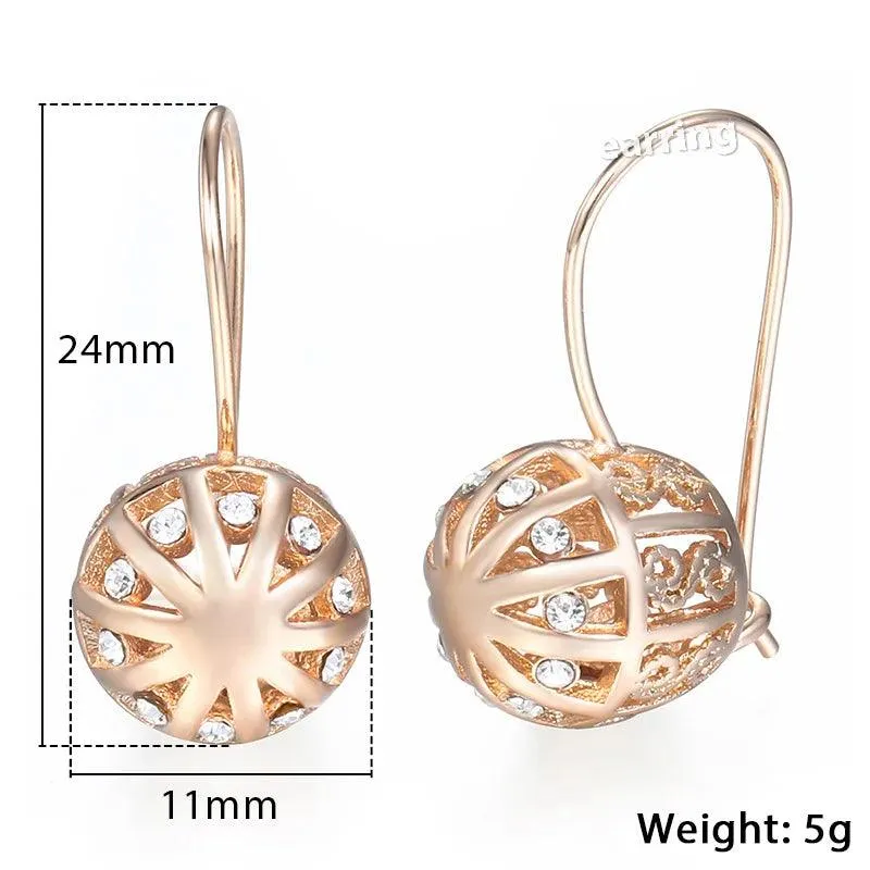 GE66 Dangle Earrings Charm Jewelry - Cut Out Ball Design