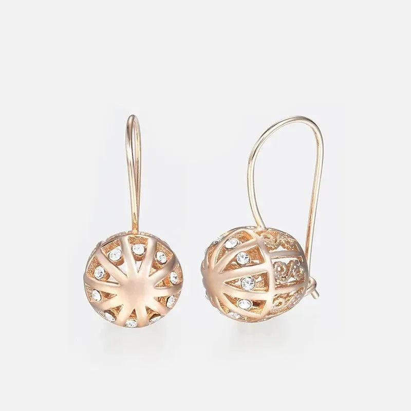 GE66 Dangle Earrings Charm Jewelry - Cut Out Ball Design