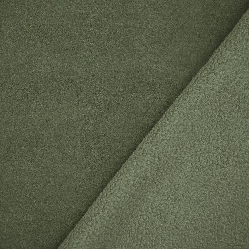 Green Stretch Polyester Heavy Weight Polartec Wind Pro Knit Fabric