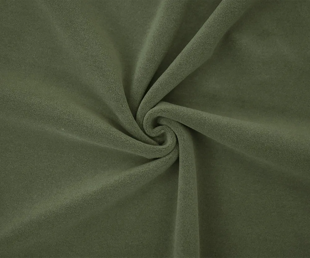 Green Stretch Polyester Heavy Weight Polartec Wind Pro Knit Fabric