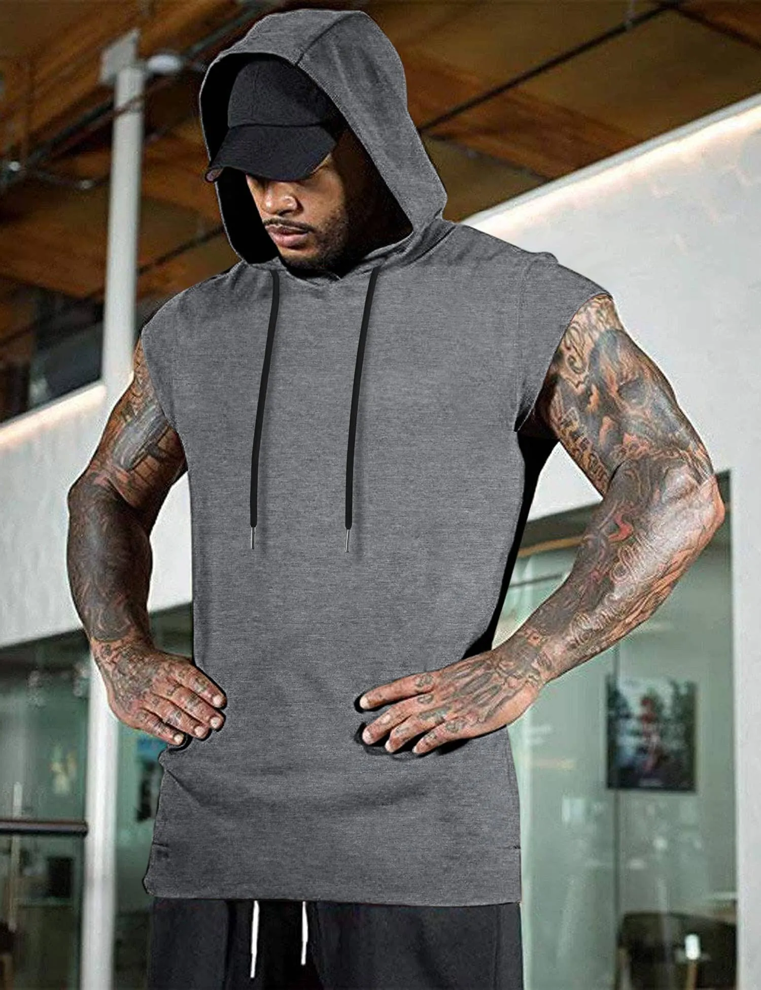 Gym Muscle Hooded Tank Top (US Only)