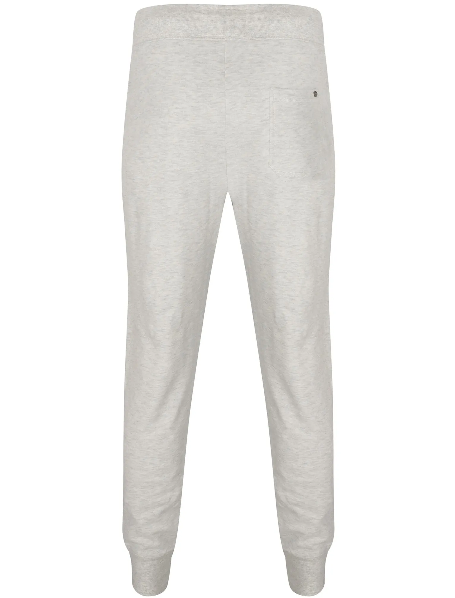 Hollow Brush Back Fleece Cuffed Joggers In Heather Grey Marl - Tokyo Laundry