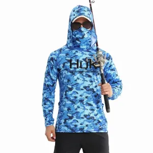 Huk Custom Men's Hooded Shirt: Ultimate Sun Protection for Anglers UPF 50 