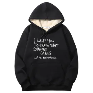 I Want You To Know Crew Collar Fleece Sherpa Hoodie