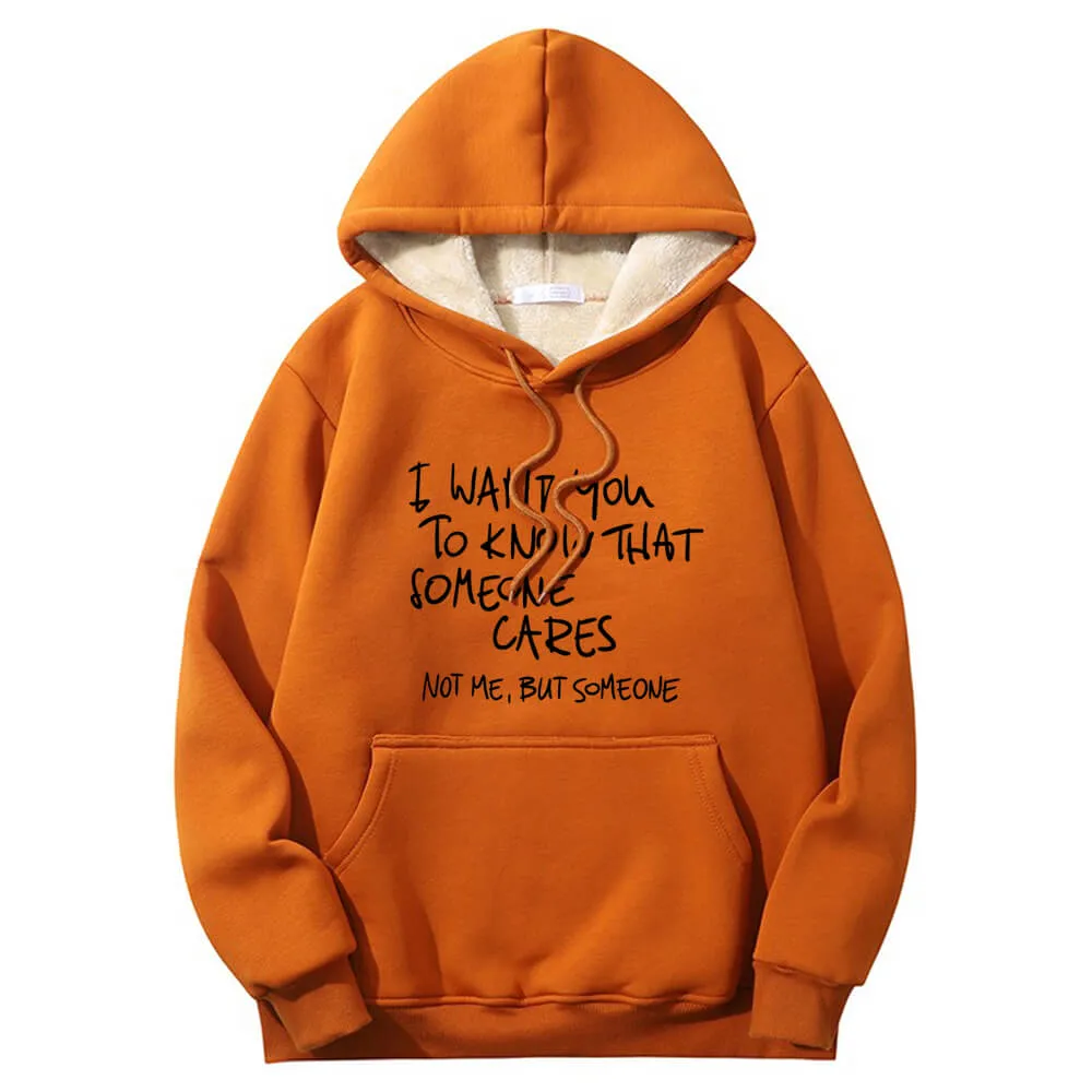 I Want You To Know Crew Collar Fleece Sherpa Hoodie