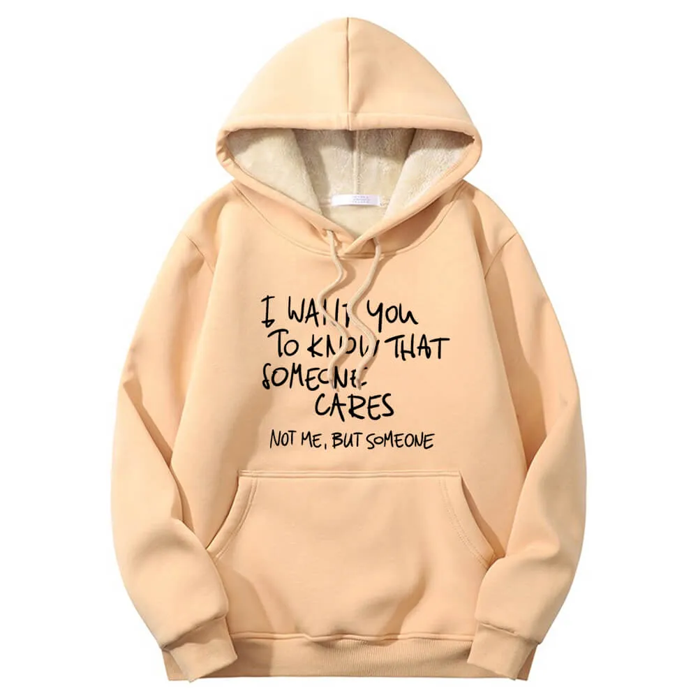 I Want You To Know Crew Collar Fleece Sherpa Hoodie