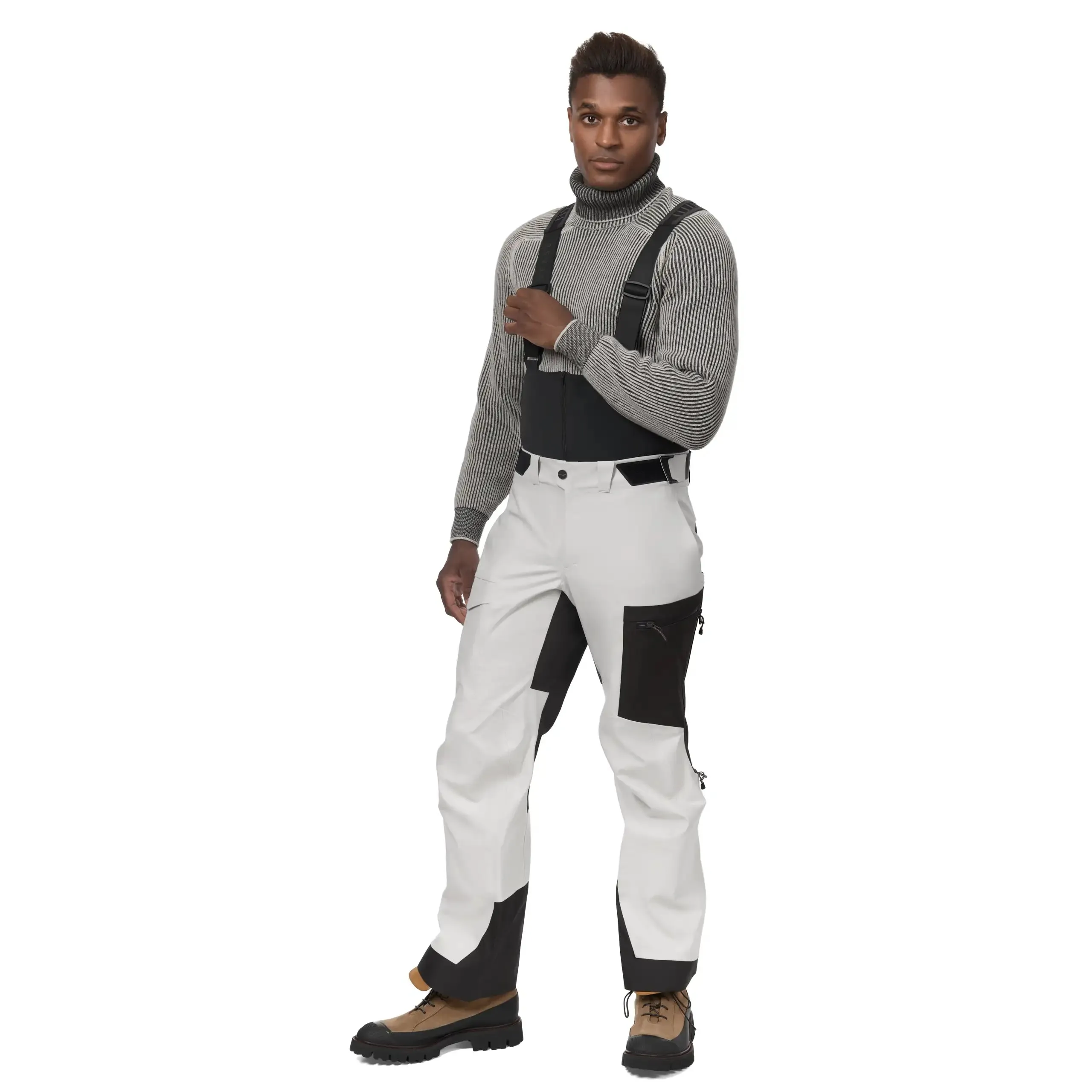 Laminated Wool and Bio Nylon Technical Alpine Bib Pants