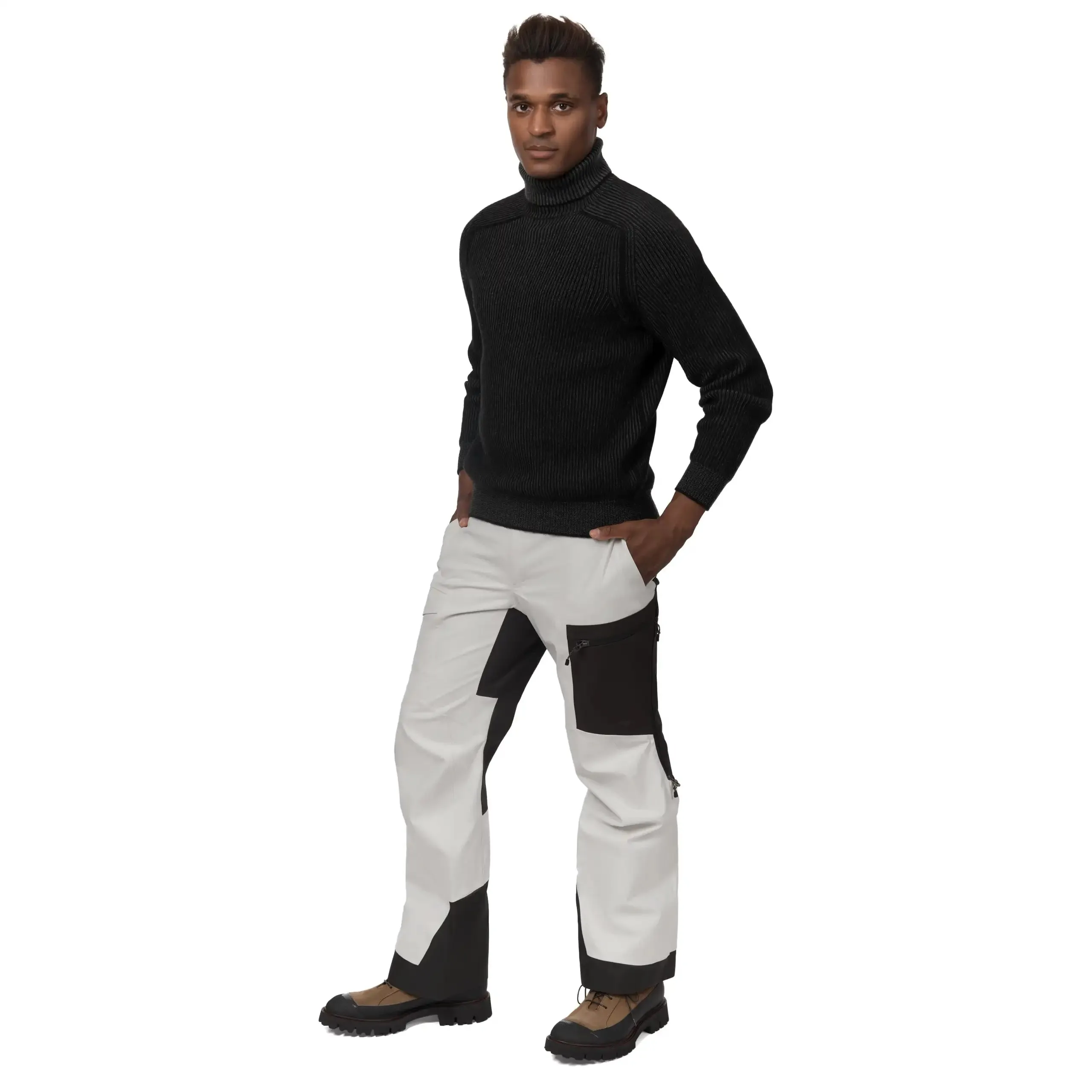 Laminated Wool and Bio Nylon Technical Alpine Bib Pants