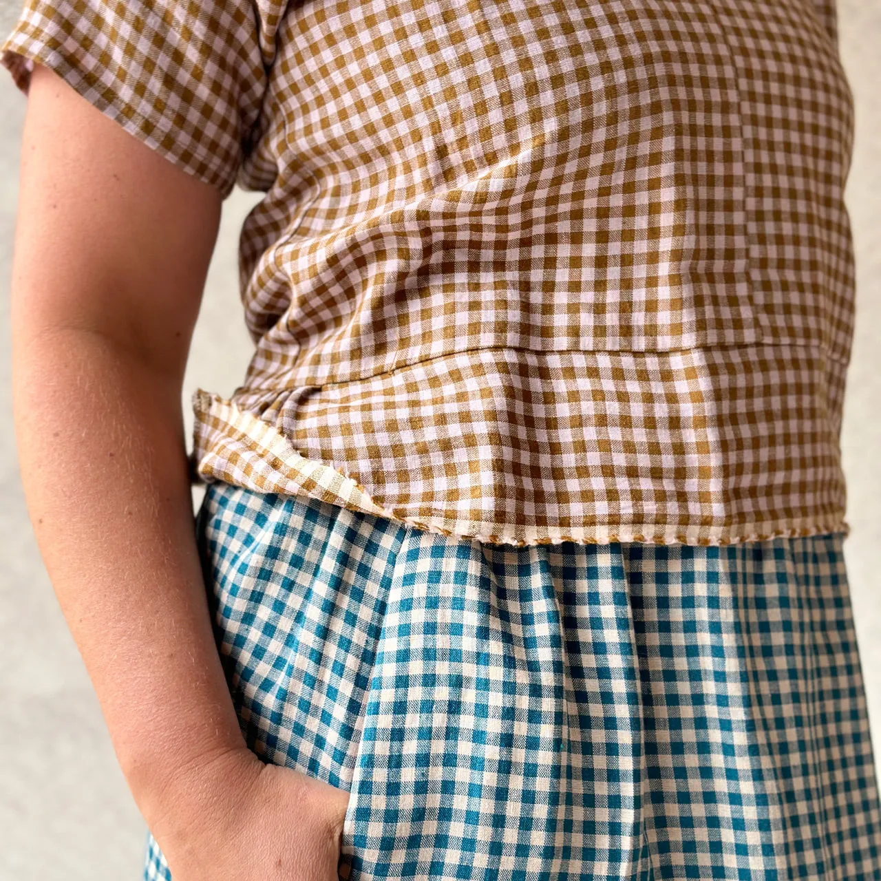 Linen Pieces Top - Appleyard Gingham (Women)