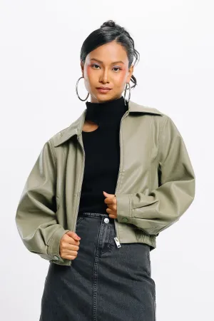 Matcha Addict Leather Jacket