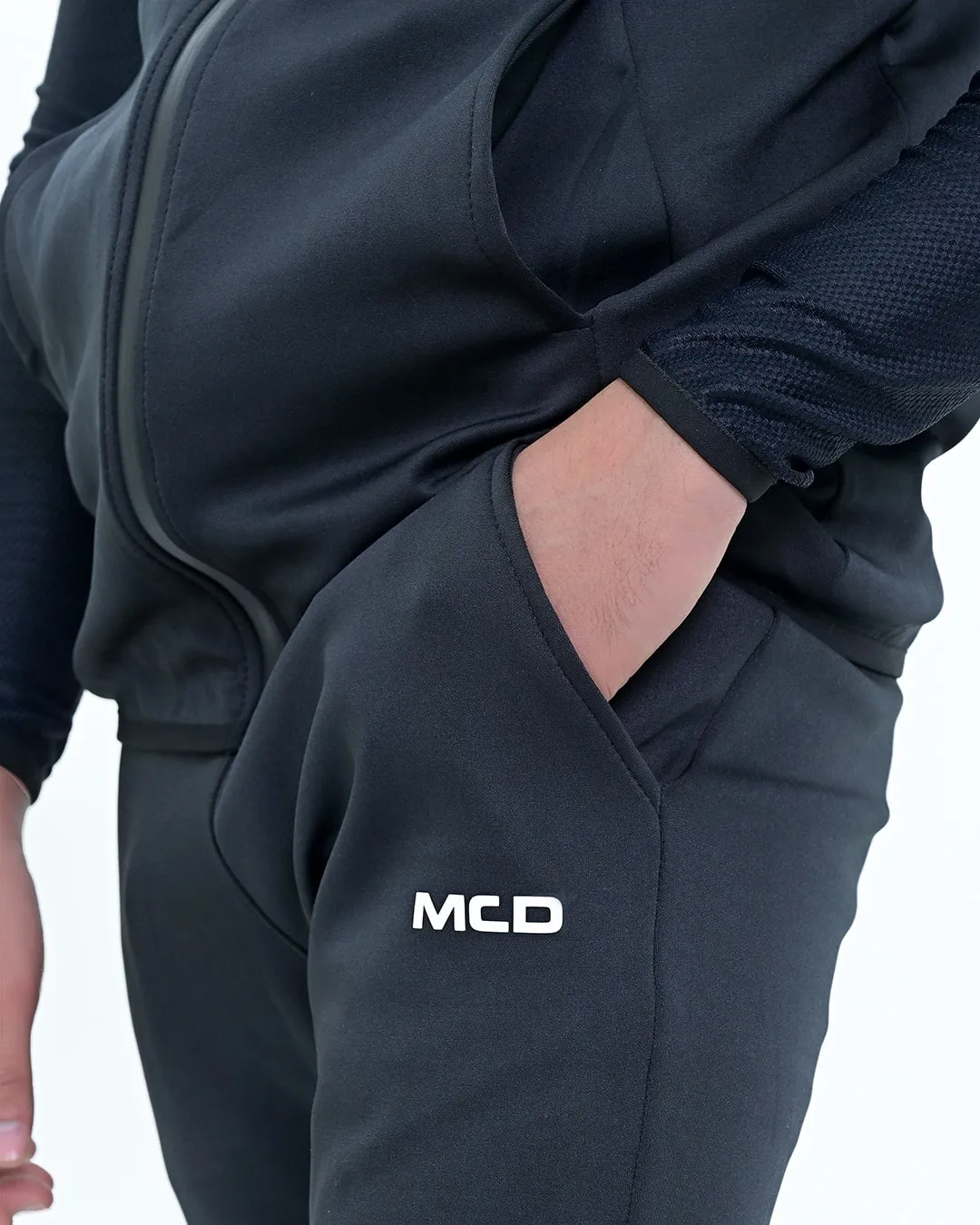 MCD Double Panel Black Knitted Tracksuite