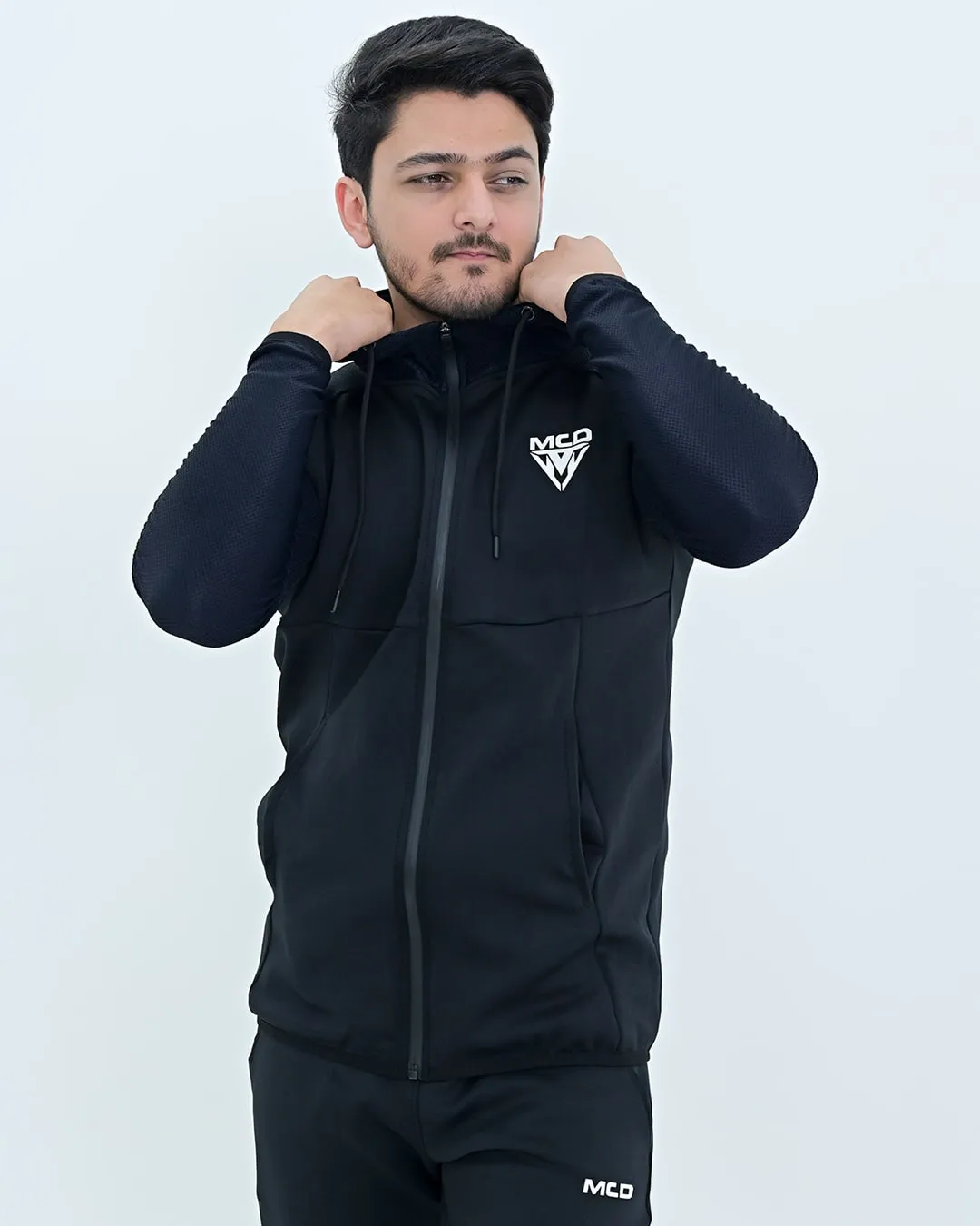 MCD Double Panel Black Knitted Tracksuite