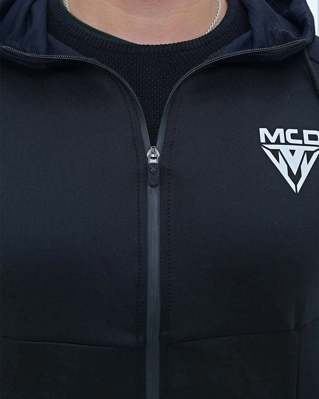 MCD Double Panel Black Knitted Tracksuite