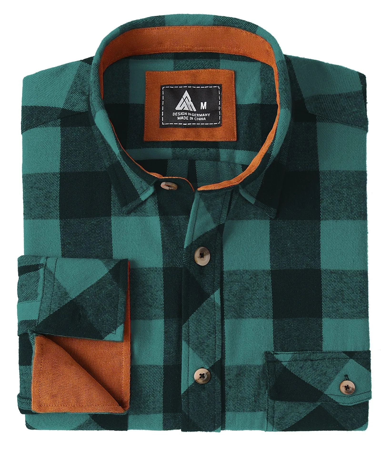 Men's Button Down Flannel Plaid Shirt-ZPK000435