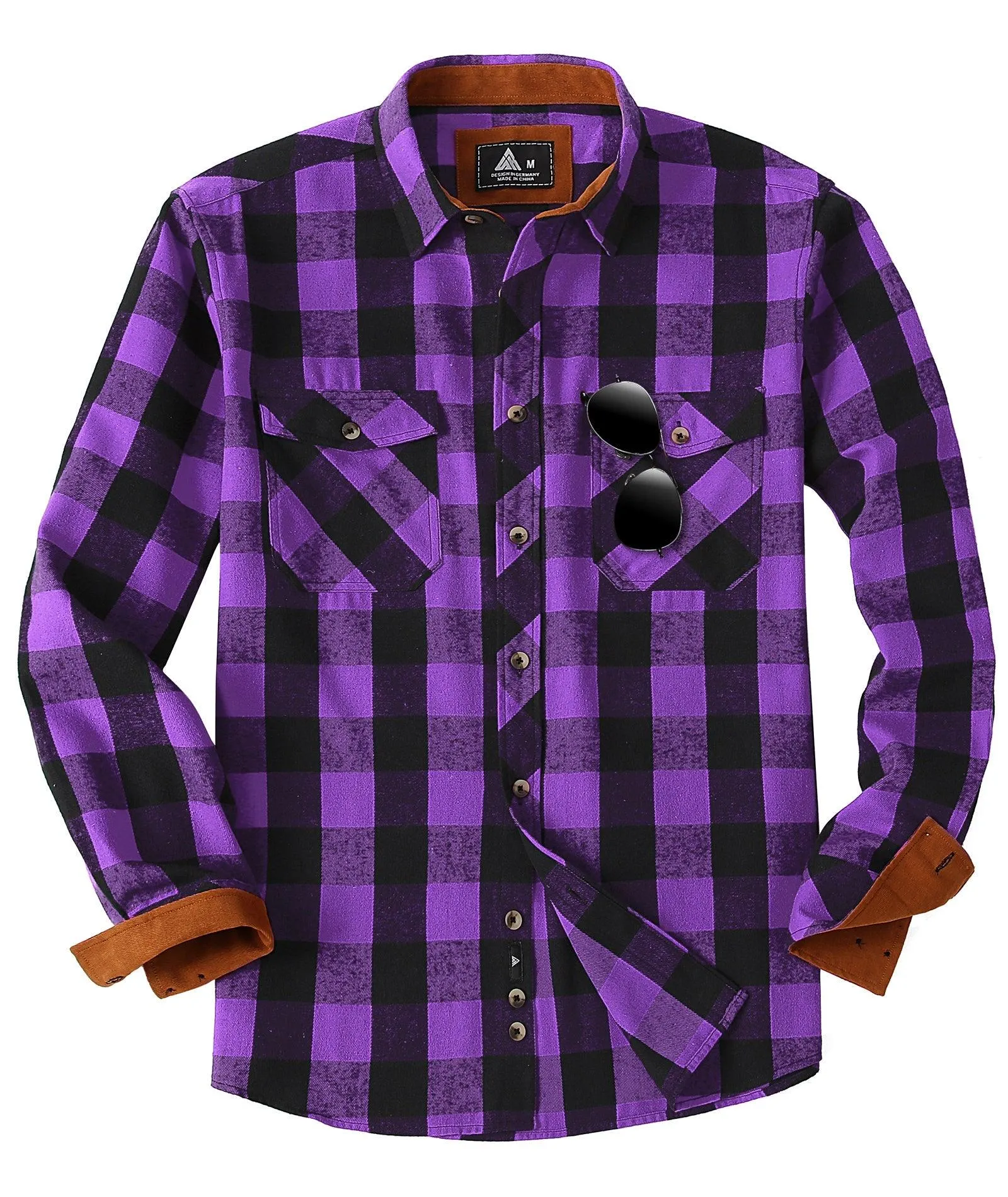 Men's Button Down Flannel Plaid Shirt-ZPK000435