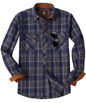 Men's Button Down Flannel Plaid Shirt-ZPK000435