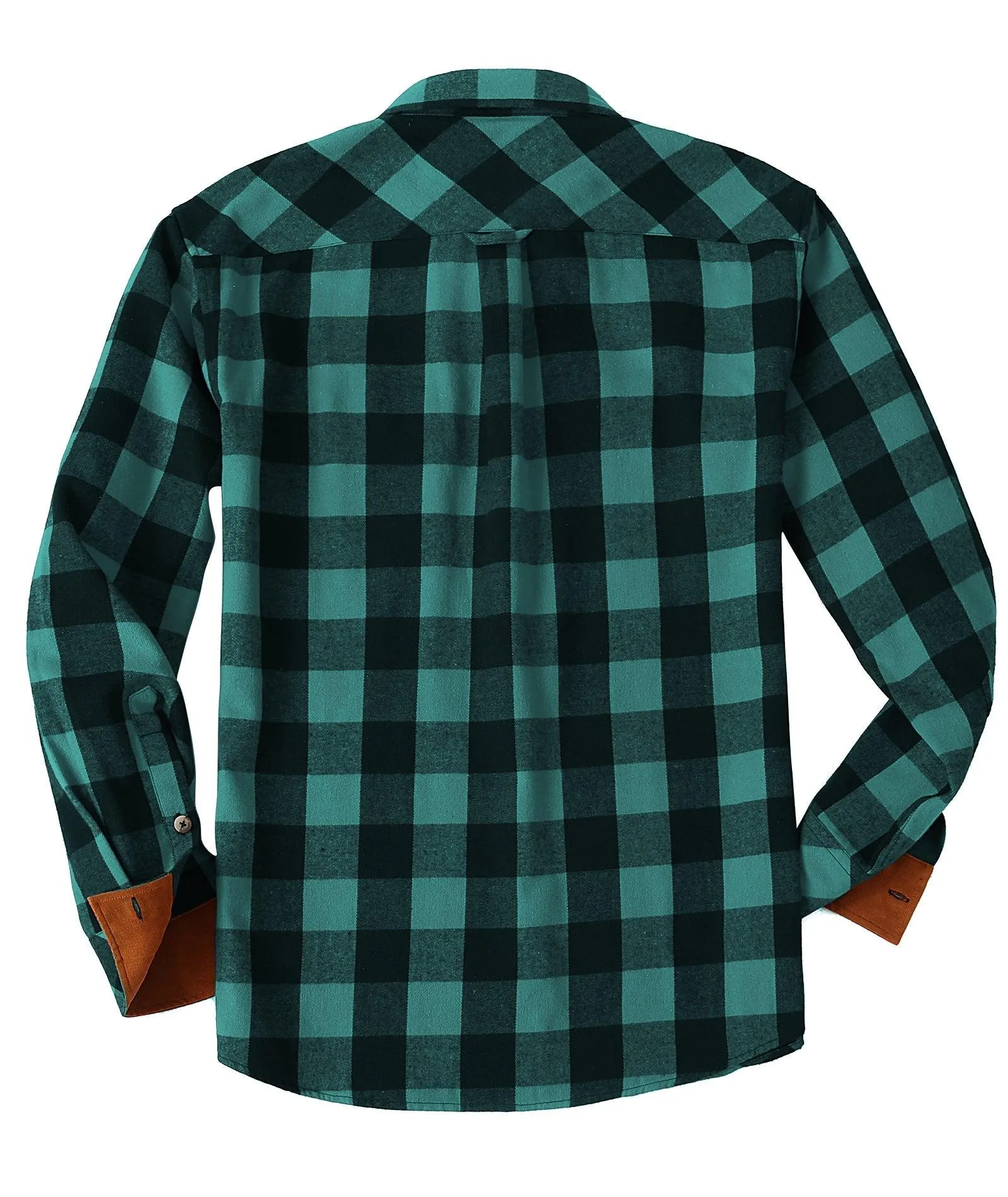 Men's Button Down Flannel Plaid Shirt-ZPK000435