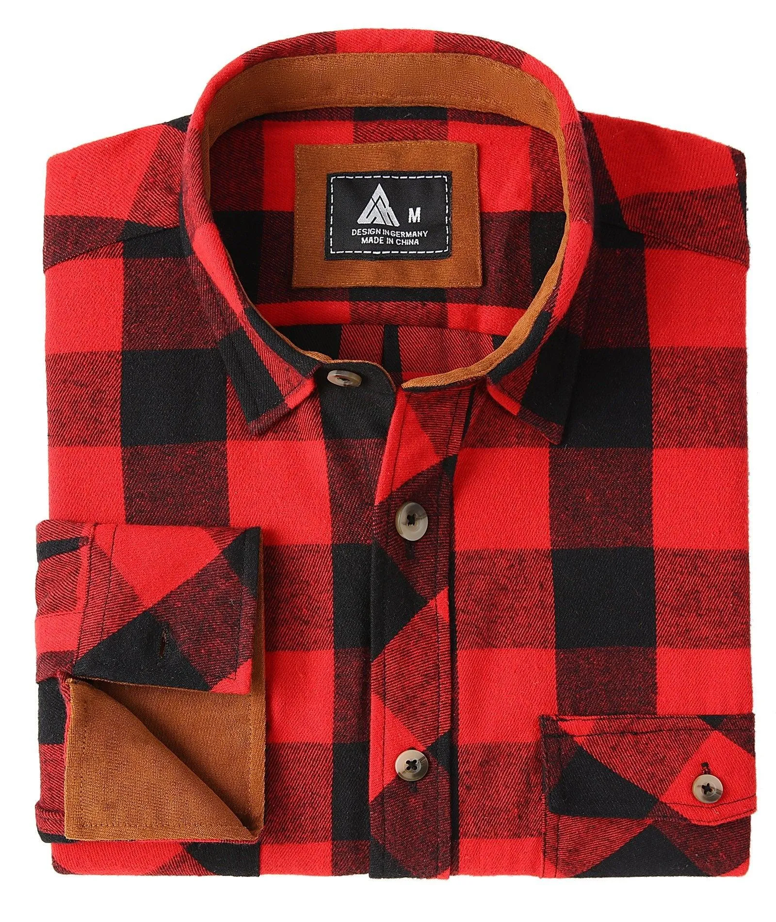 Men's Button Down Flannel Plaid Shirt-ZPK000435