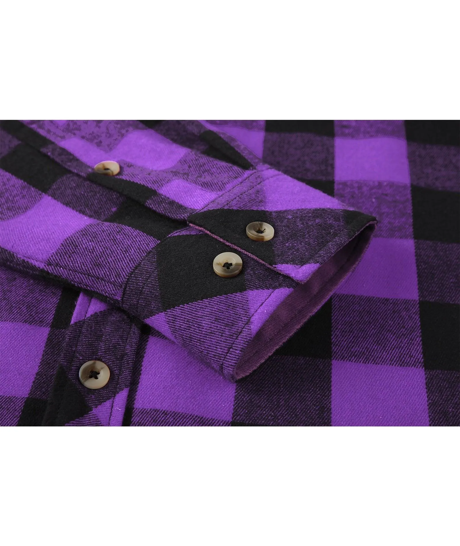 Men's Button Down Flannel Plaid Shirt-ZPK000435