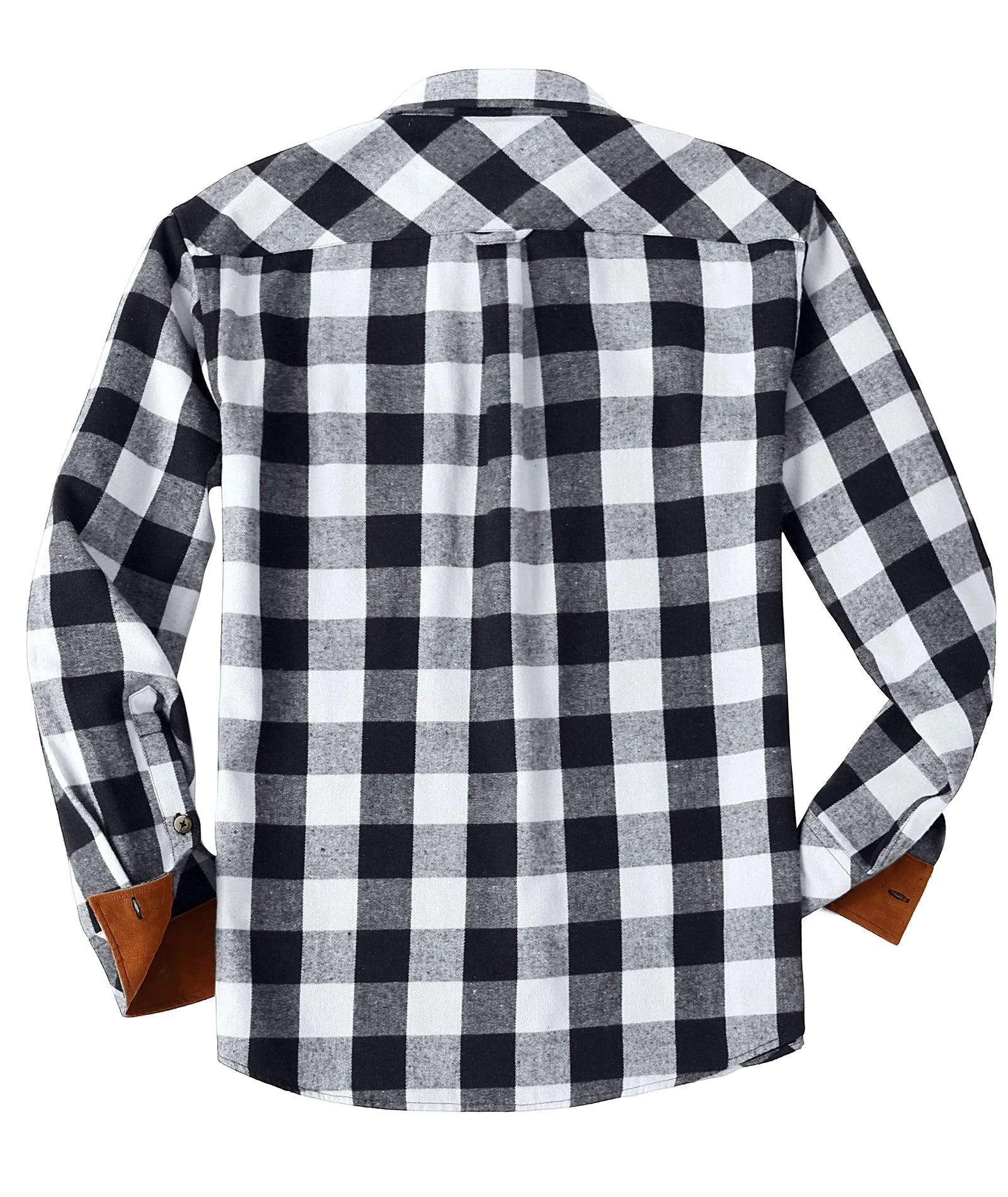 Men's Button Down Flannel Plaid Shirt-ZPK000435