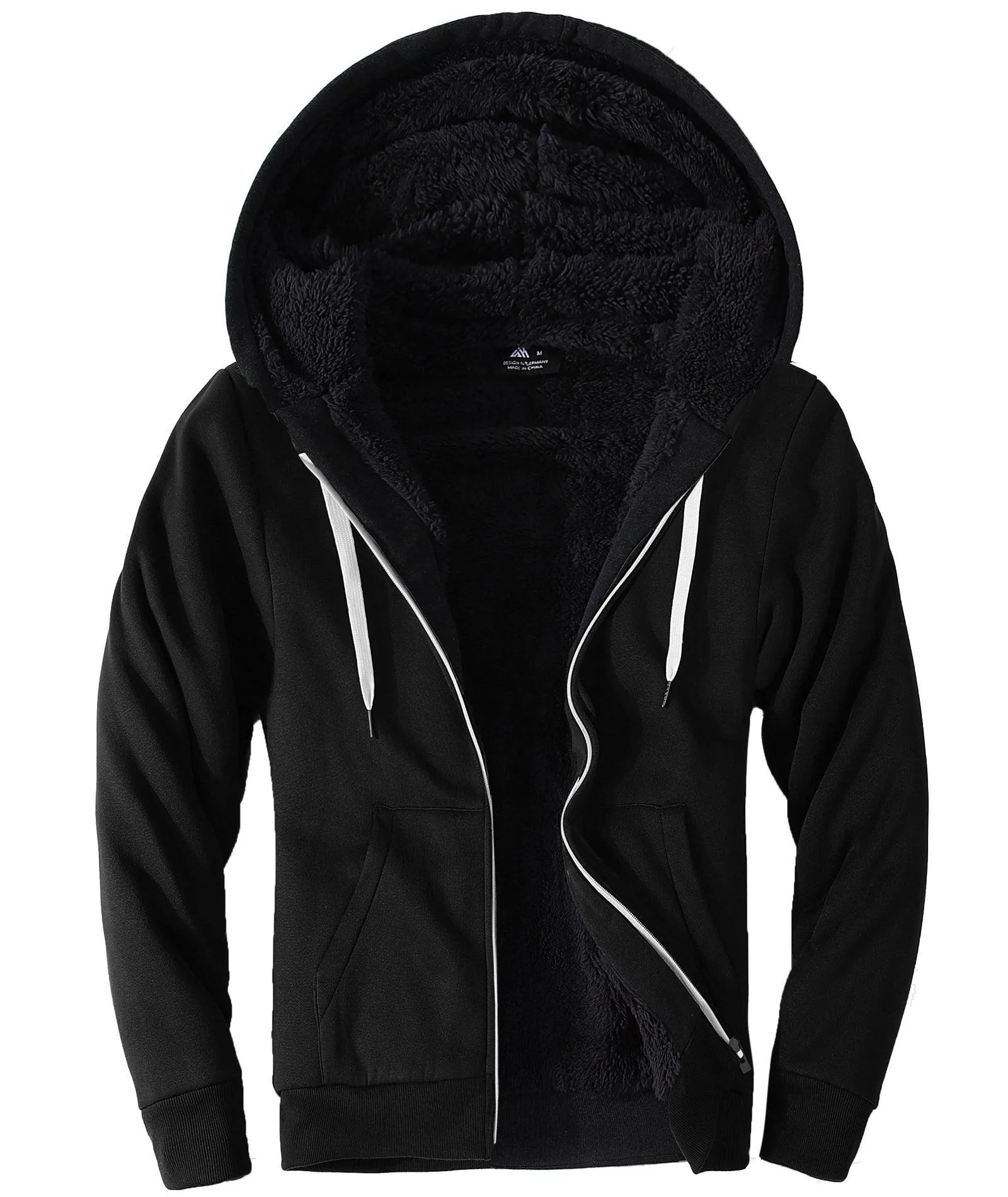 Men's Full Zip Up Solid Color Hoodie-ZPK004067