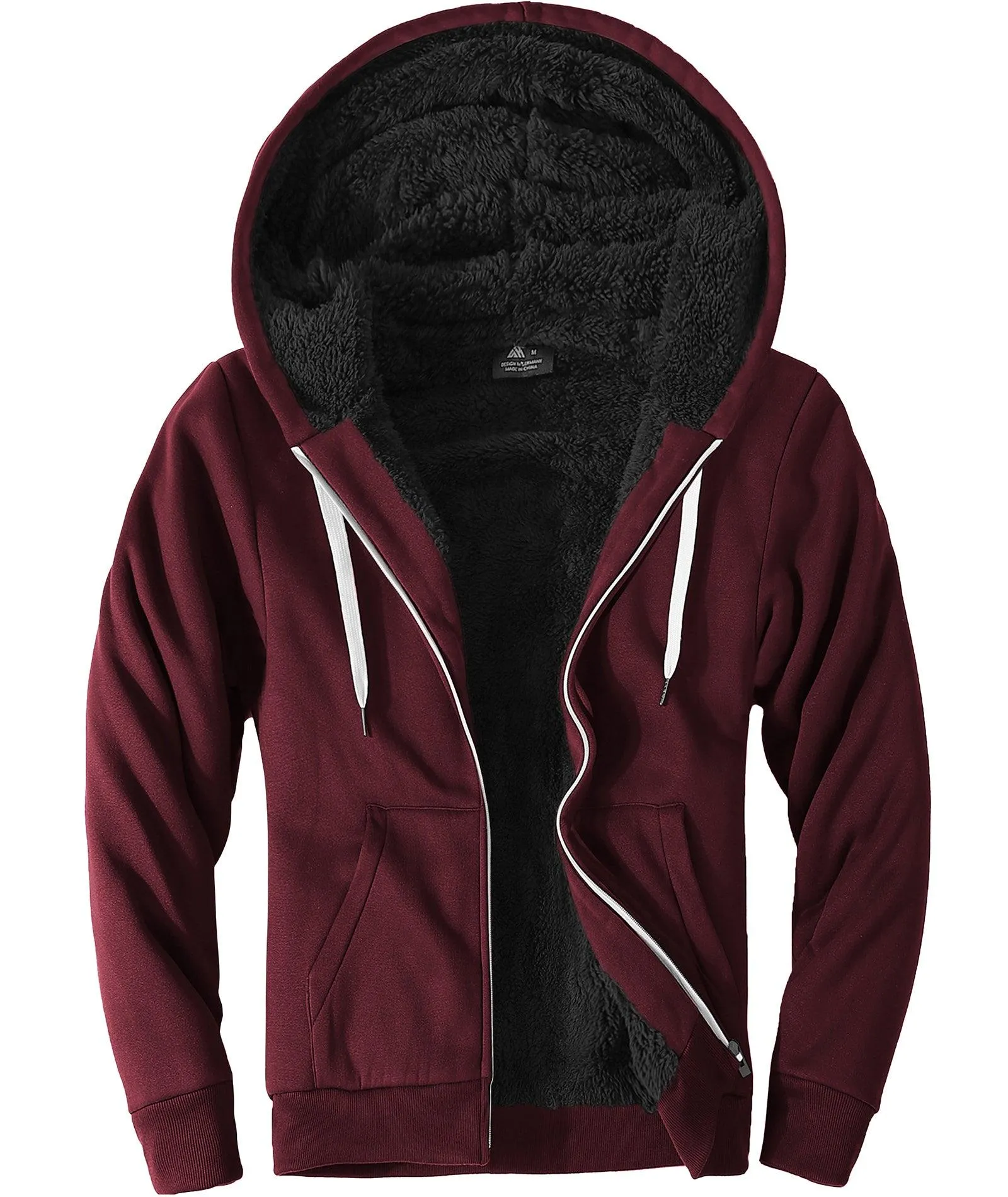 Men's Full Zip Up Solid Color Hoodie-ZPK004067