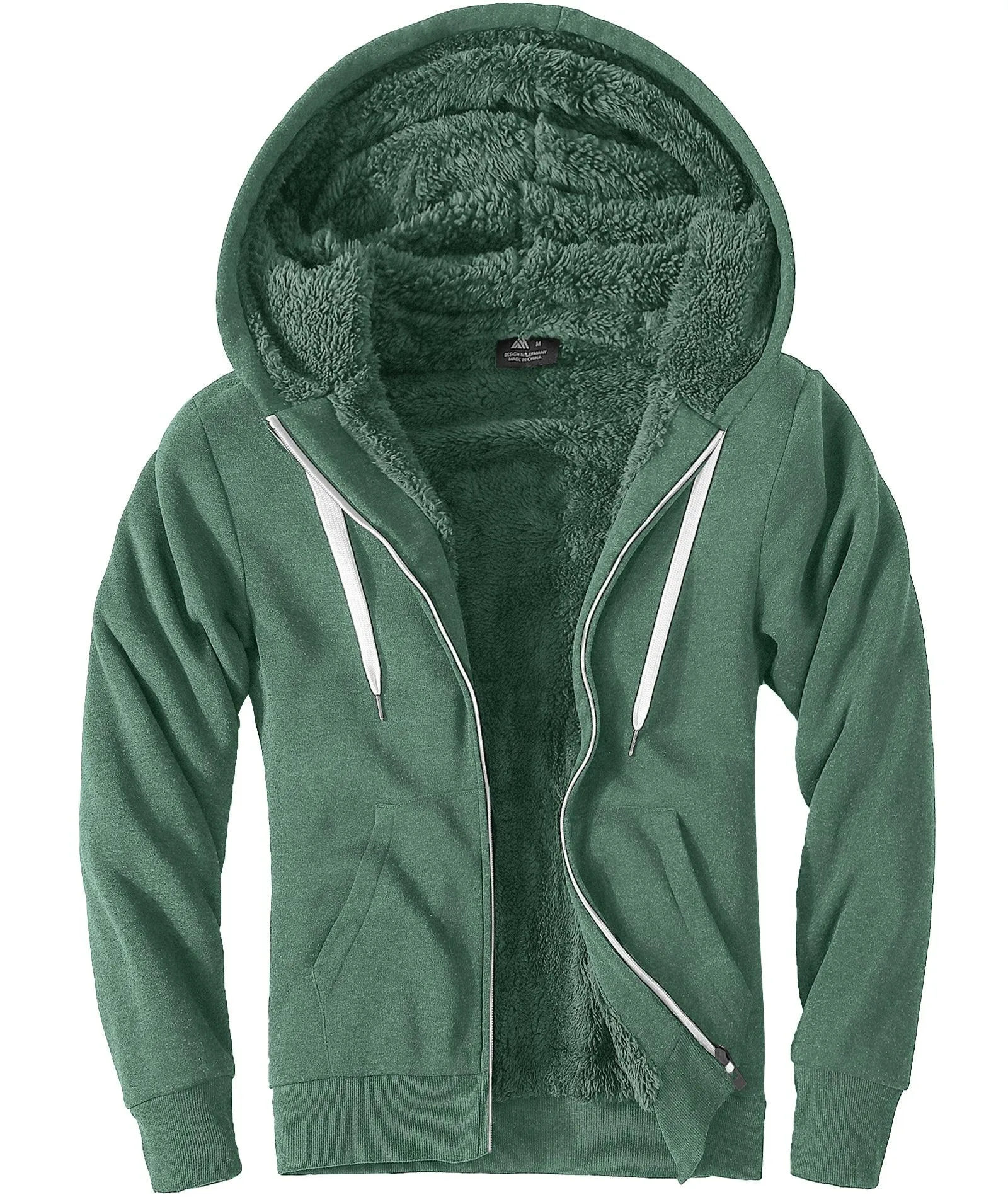 Men's Full Zip Up Solid Color Hoodie-ZPK004067