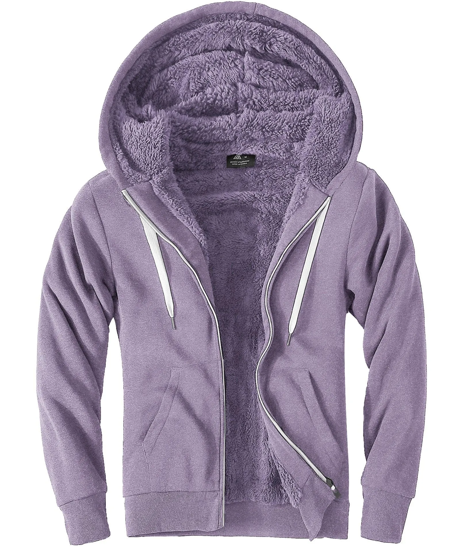 Men's Full Zip Up Solid Color Hoodie-ZPK004067