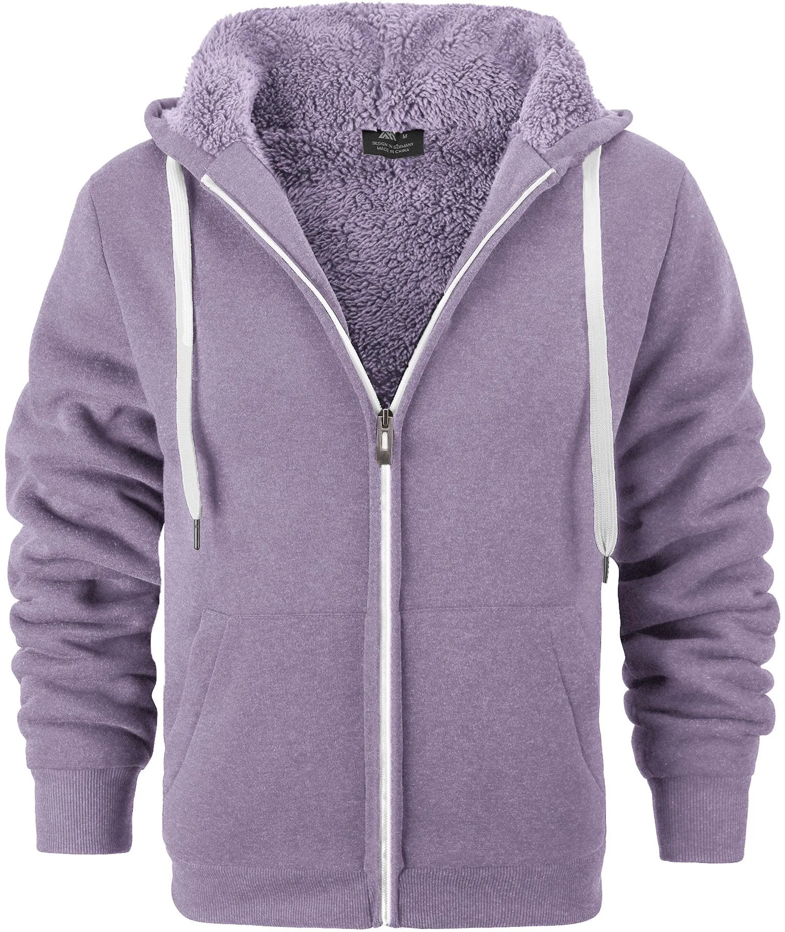 Men's Full Zip Up Solid Color Hoodie-ZPK004067