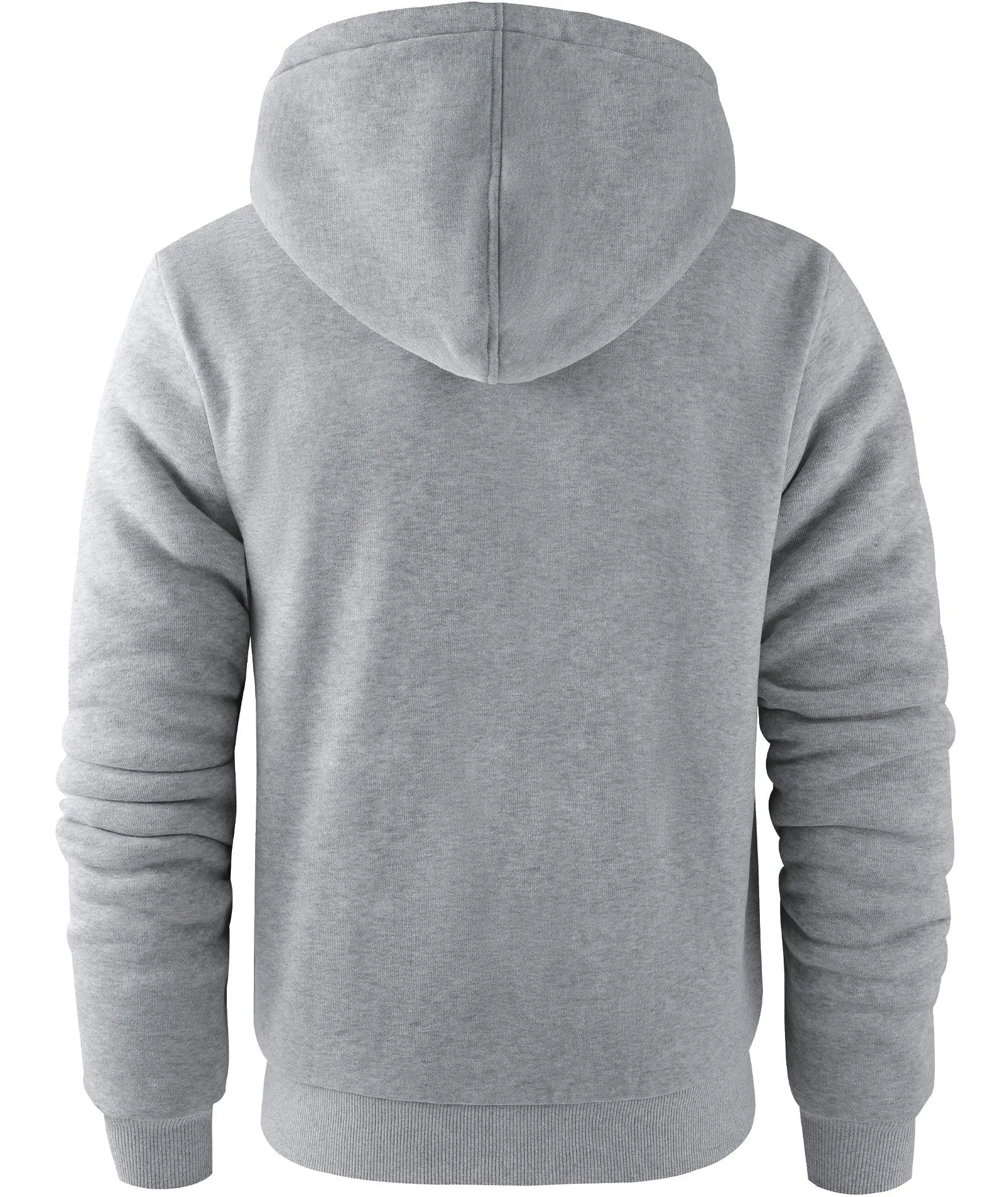 Men's Full Zip Up Solid Color Hoodie-ZPK004067