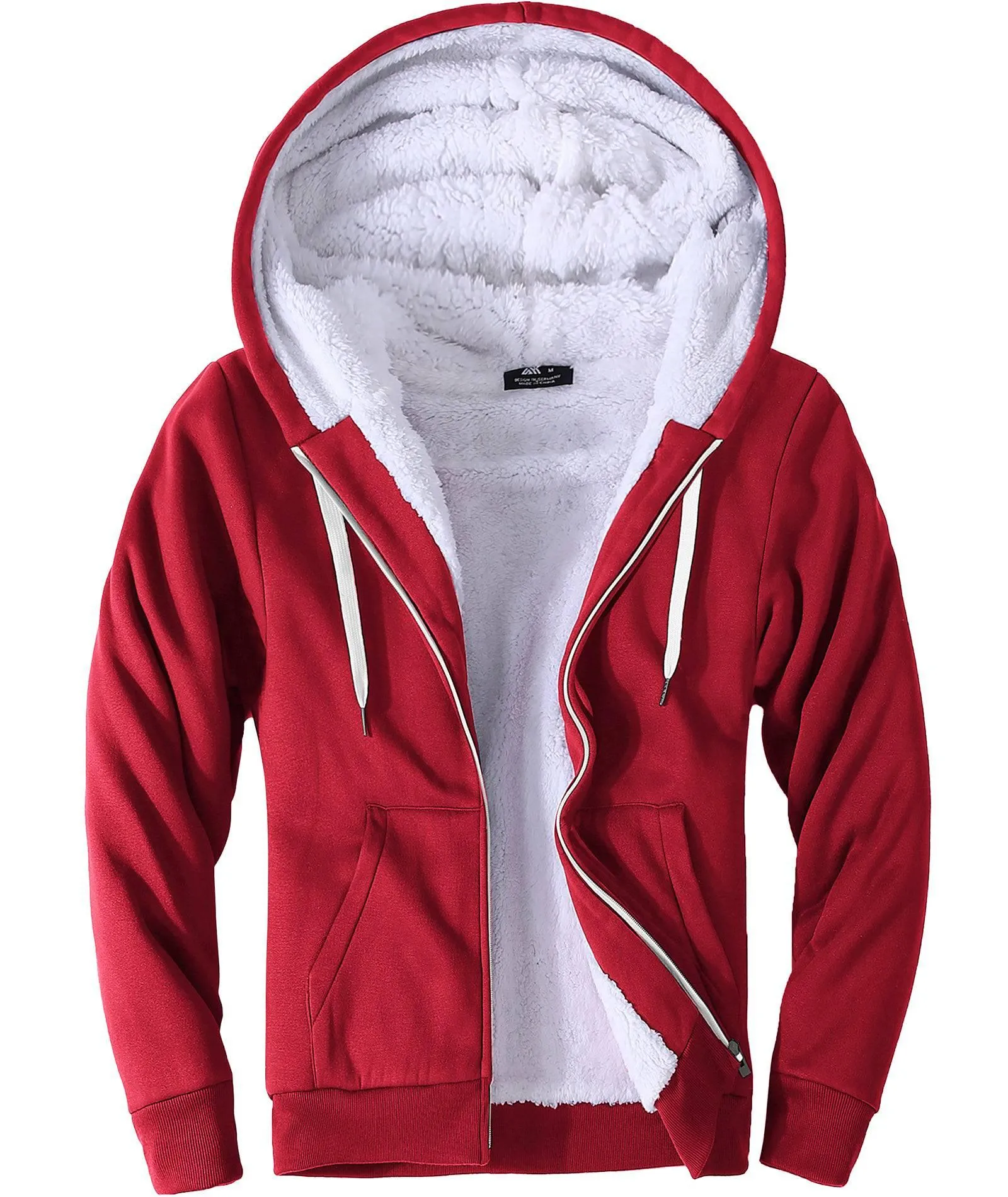 Men's Full Zip Up Solid Color Hoodie-ZPK004067