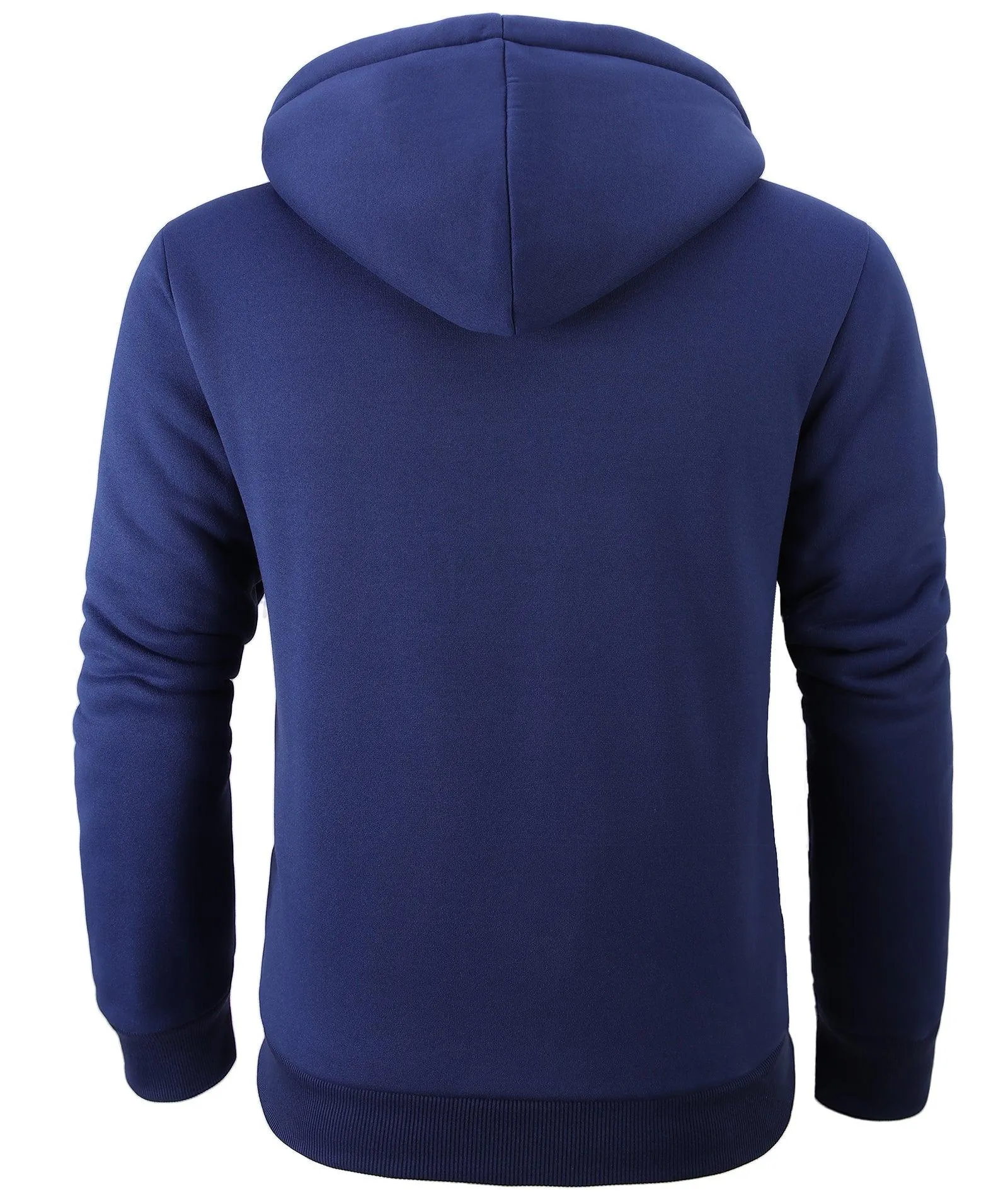 Men's Full Zip Up Solid Color Hoodie-ZPK004067